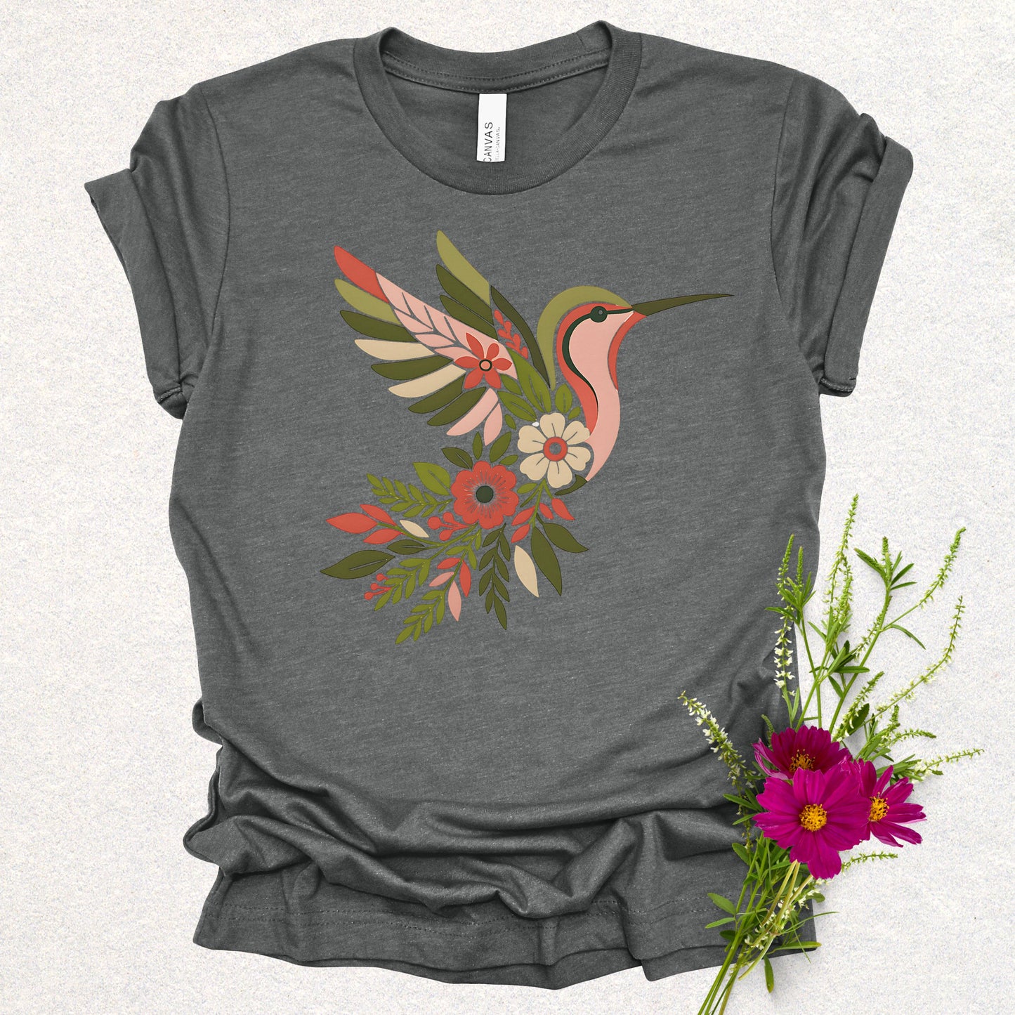 Floral Hummingbird Tee