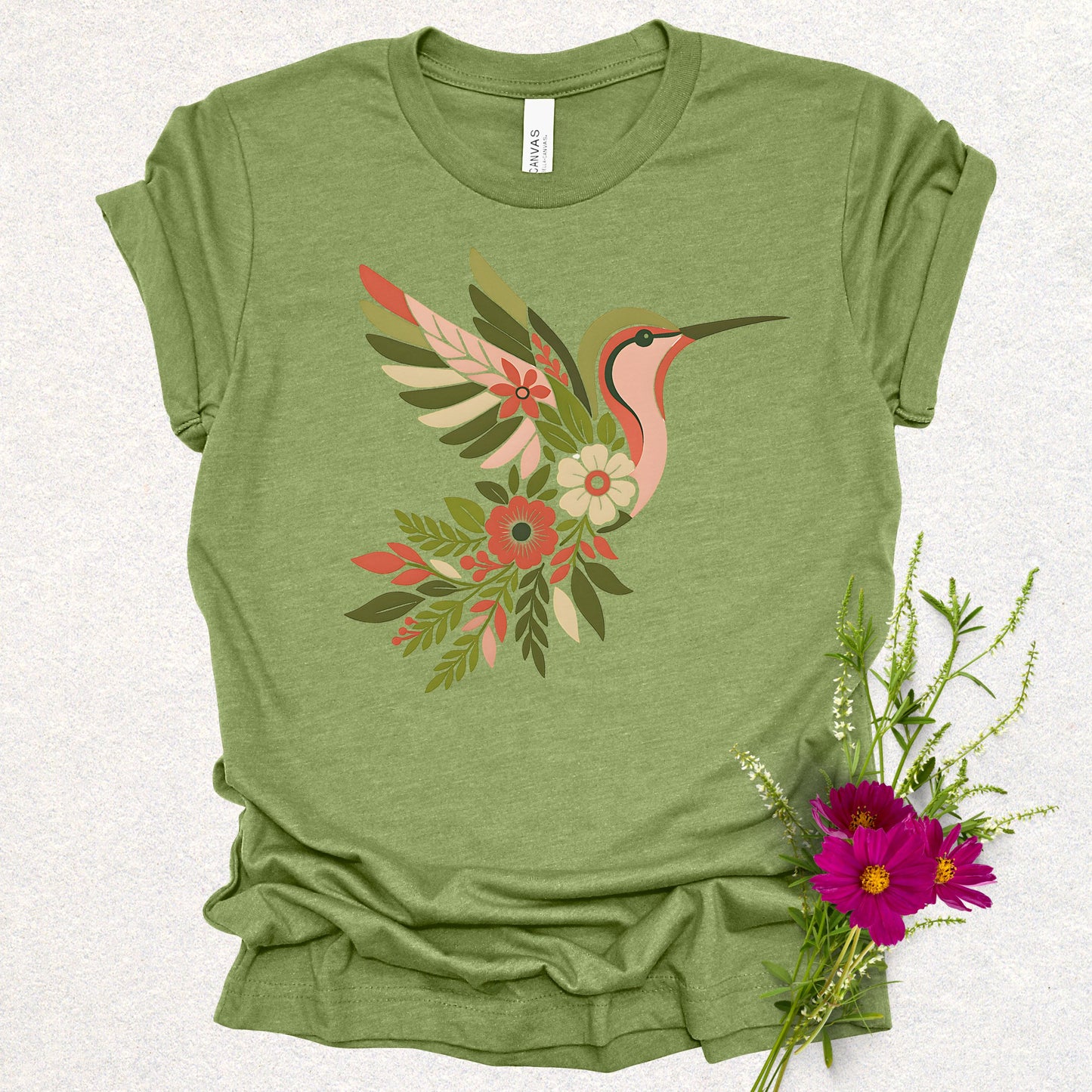 Floral Hummingbird Tee