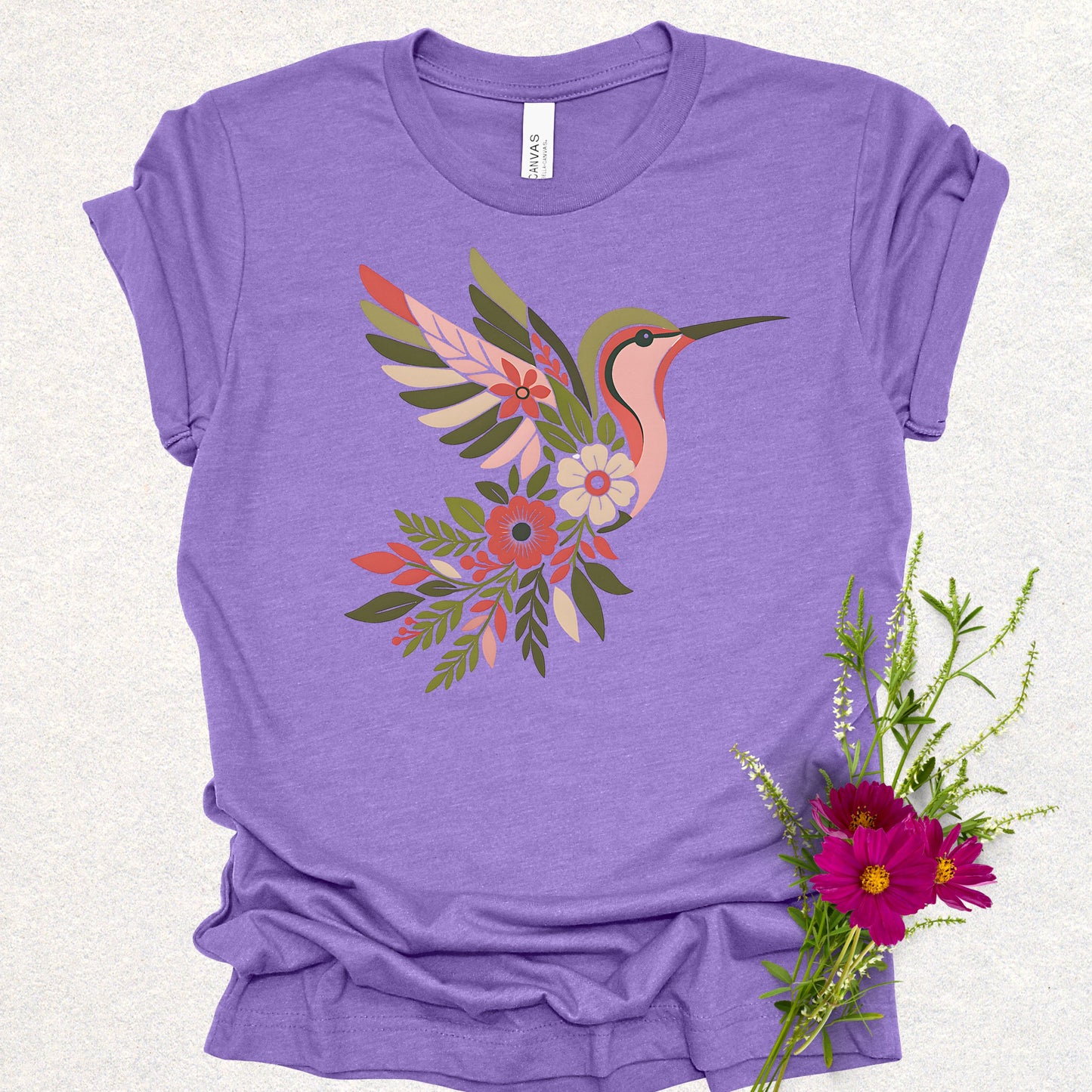 Floral Hummingbird Tee