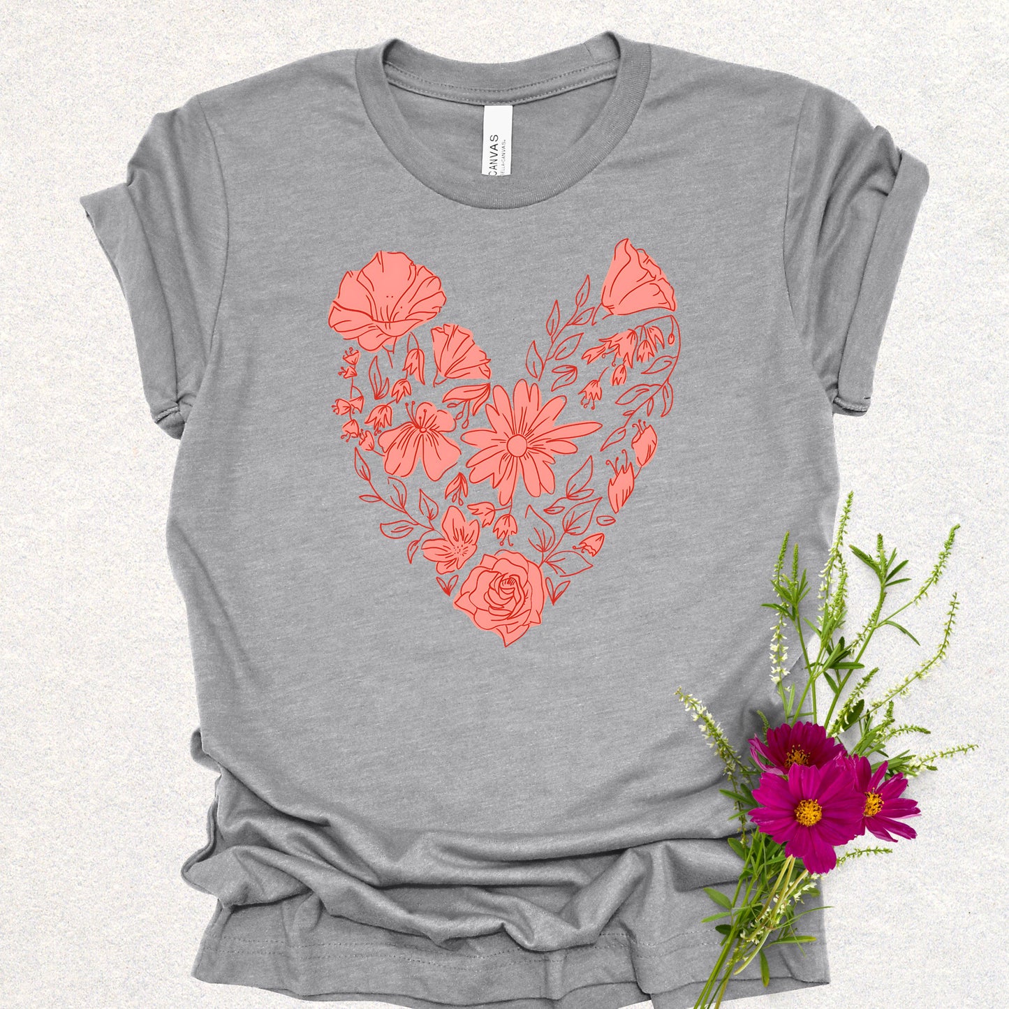 Floral Heart Tee