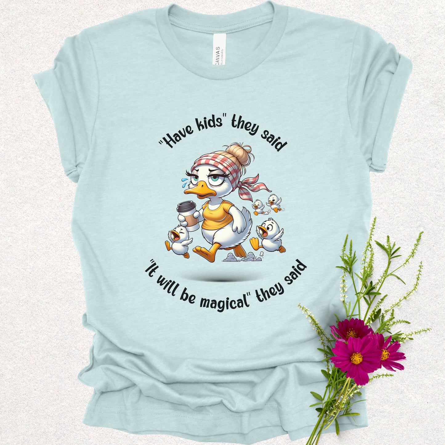 Exhausted Mama Humor Tee
