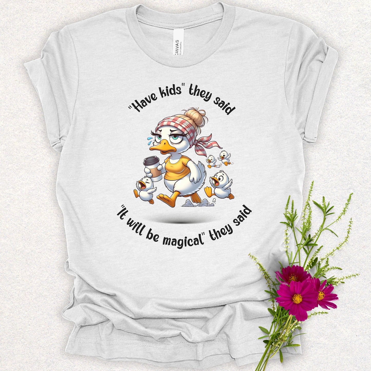 Exhausted Mama Humor Tee
