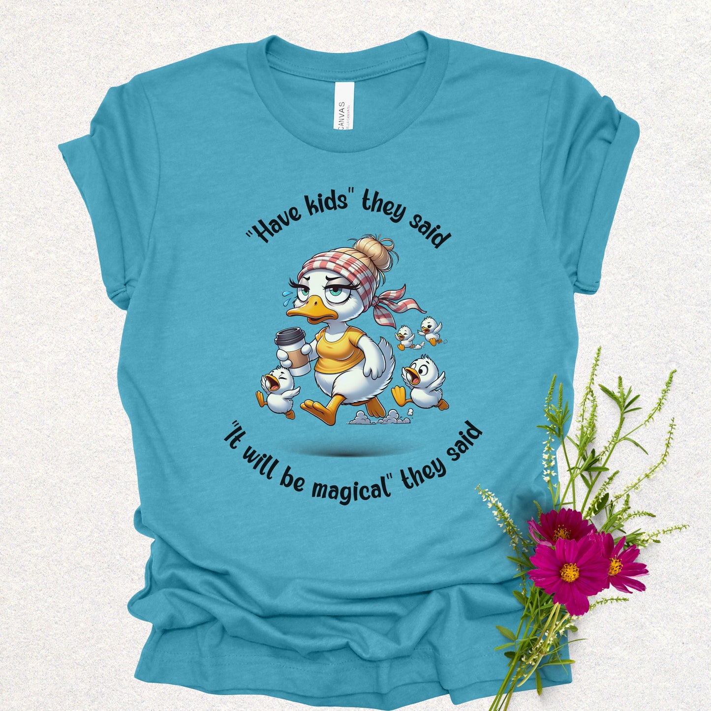 Exhausted Mama Humor Tee