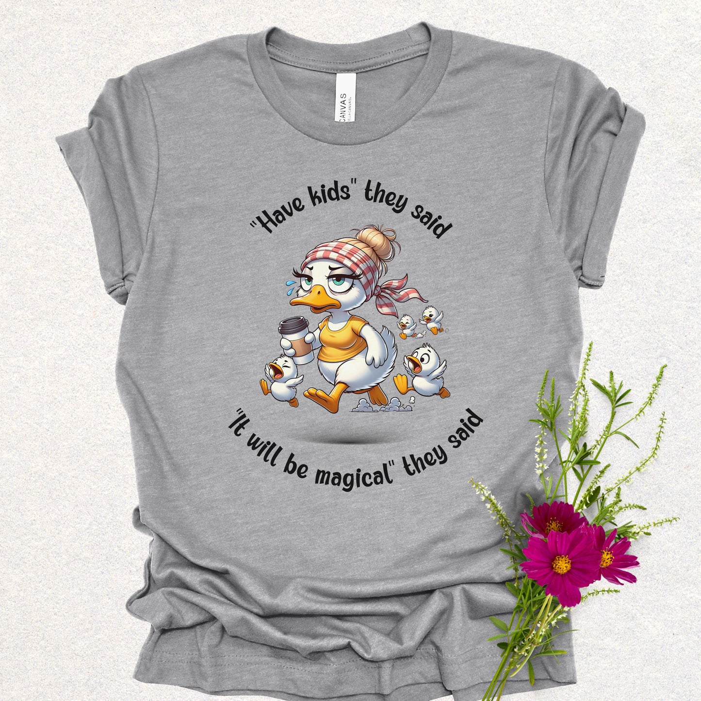 Exhausted Mama Humor Tee