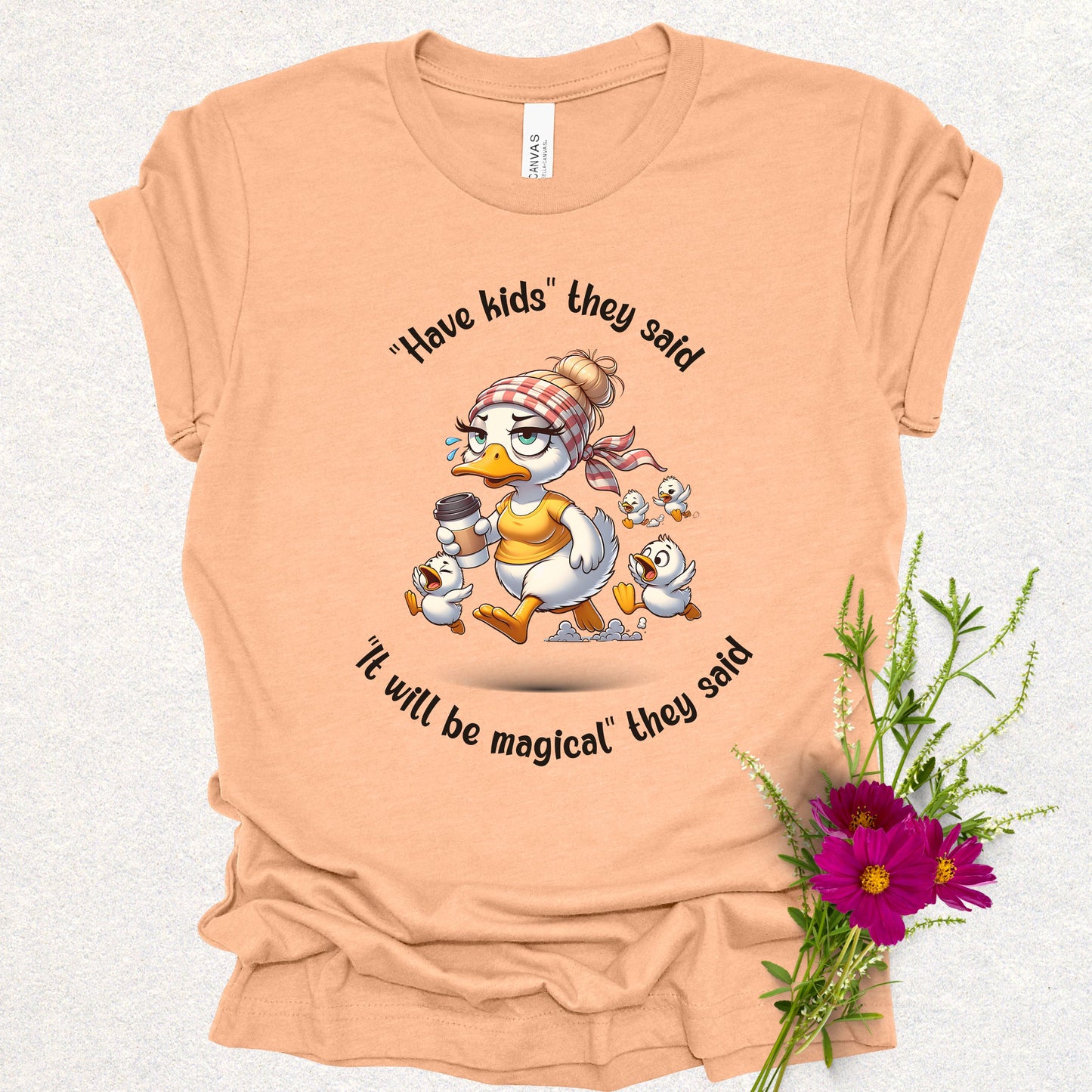 Exhausted Mama Humor Tee