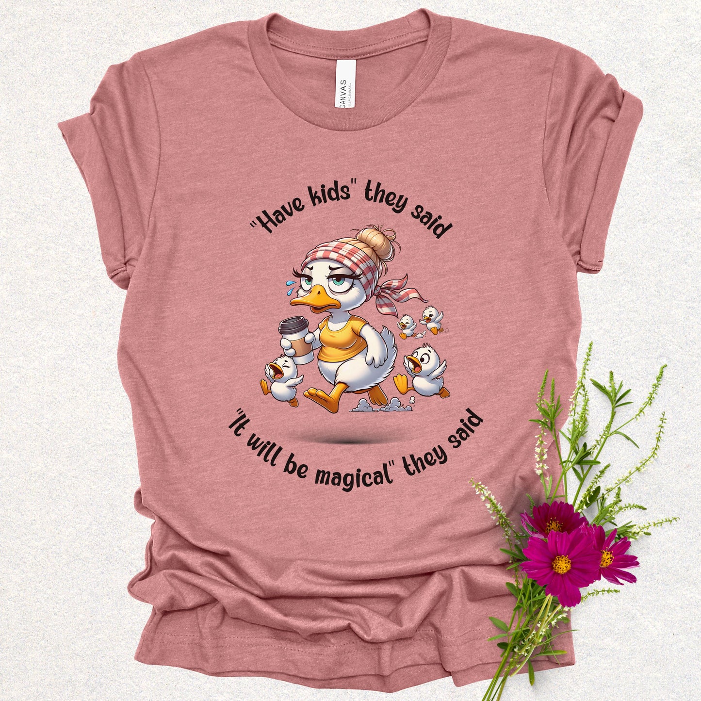 Exhausted Mama Humor Tee