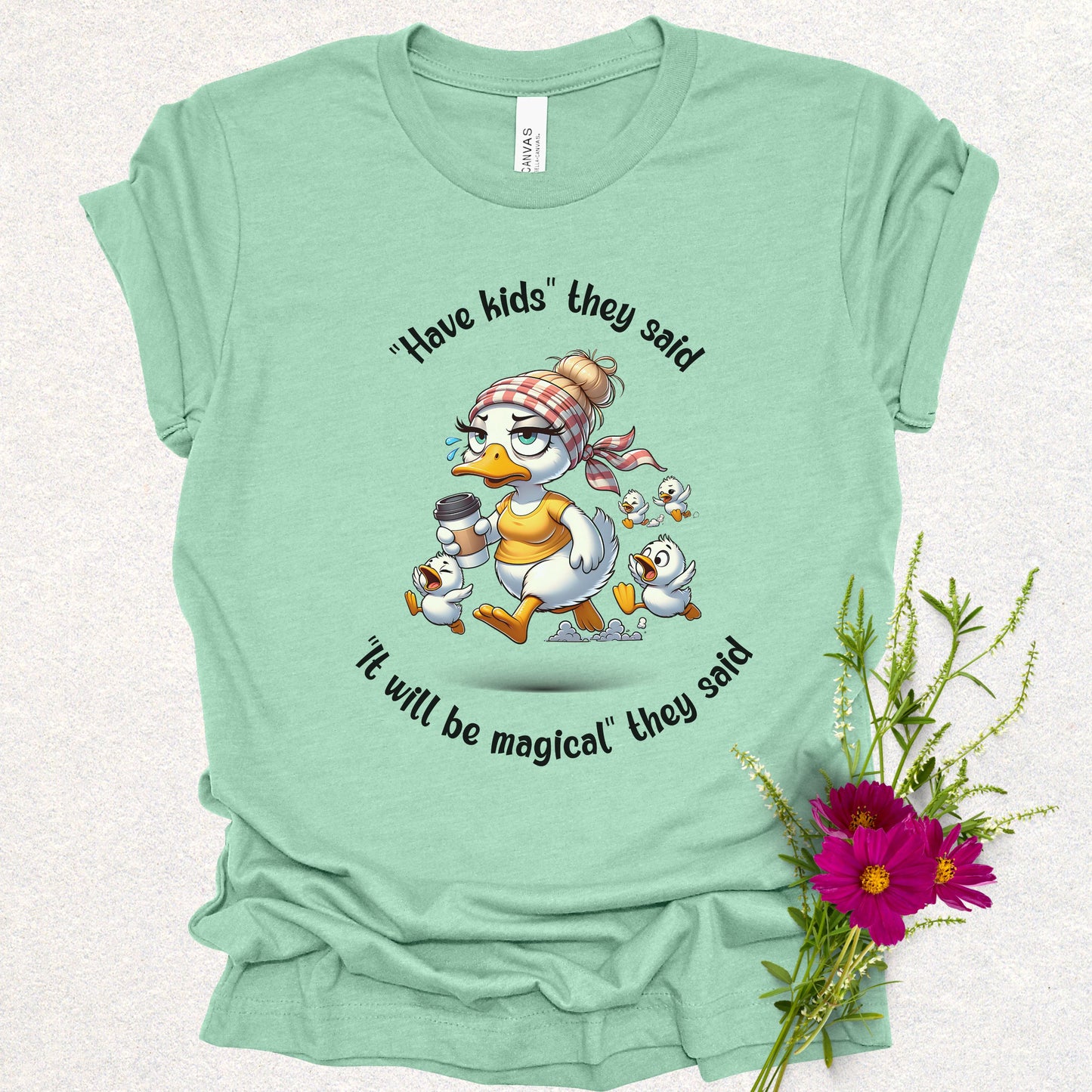 Exhausted Mama Humor Tee