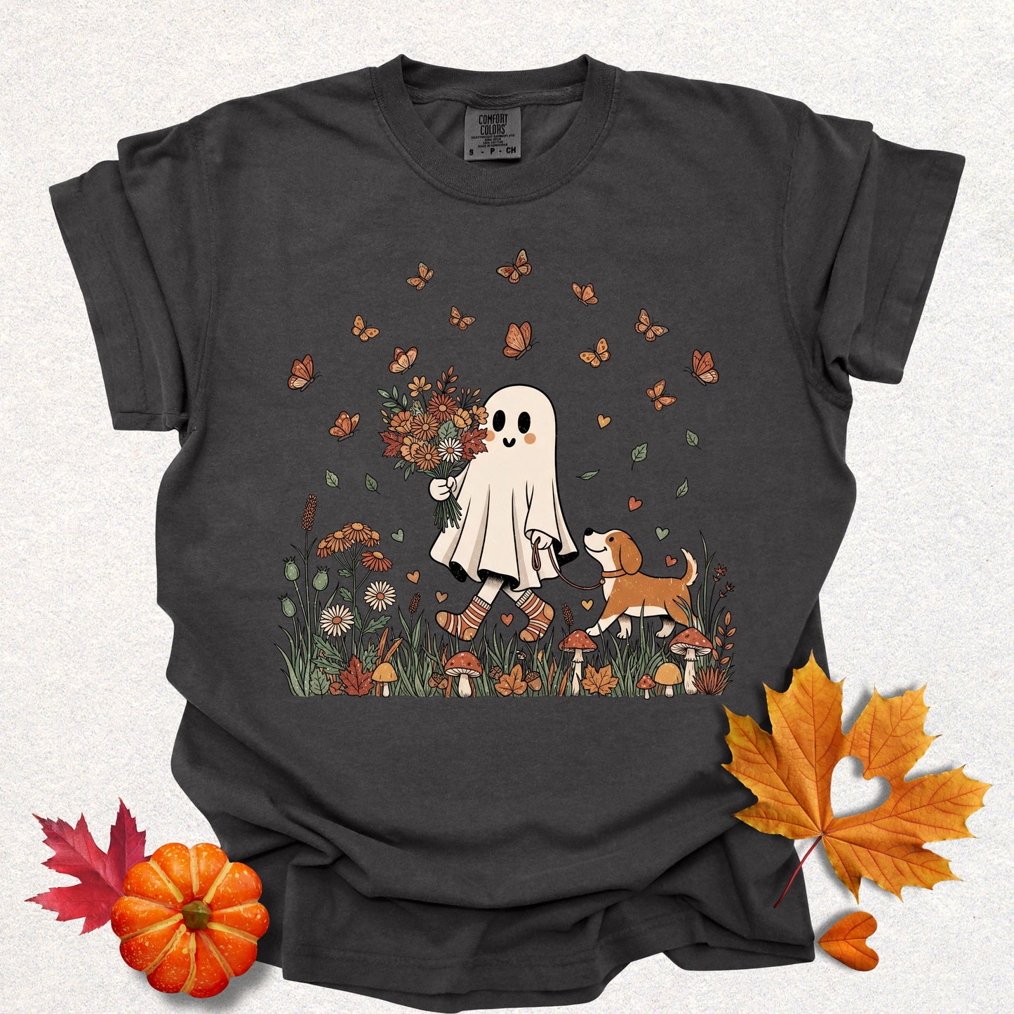 Whimsical Ghost Dog Mama Tee