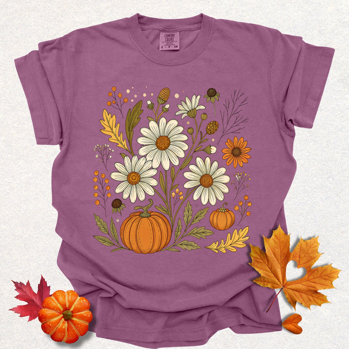Autumn Floral Pumpkin Tee