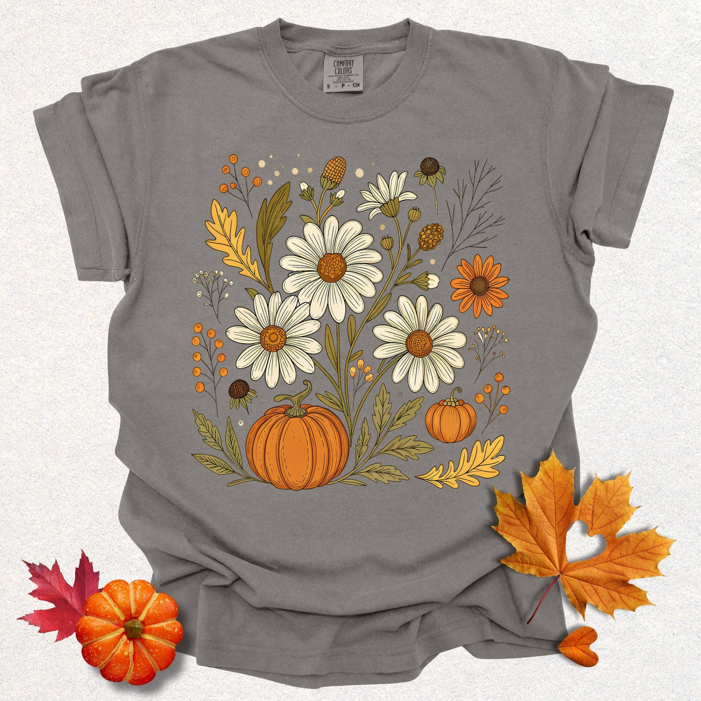 Autumn Floral Pumpkin Tee