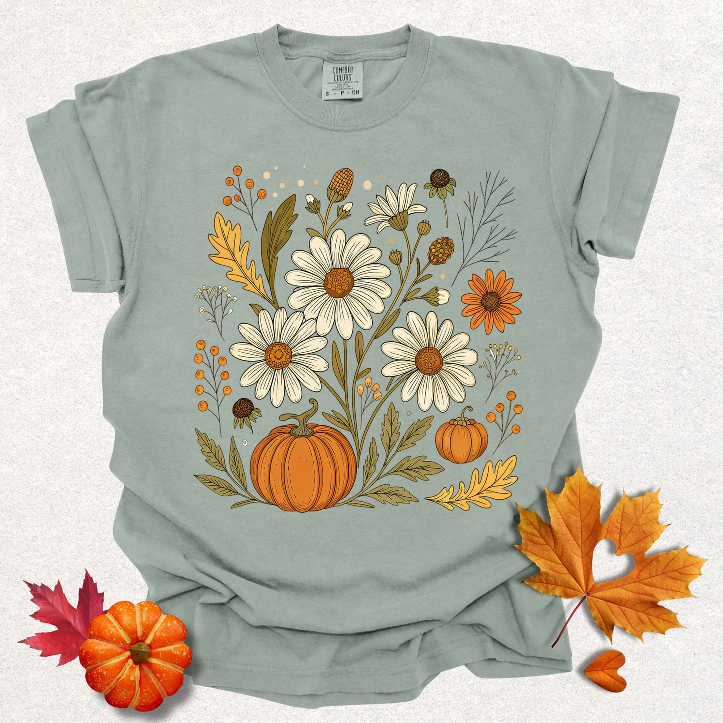 Autumn Floral Pumpkin Tee