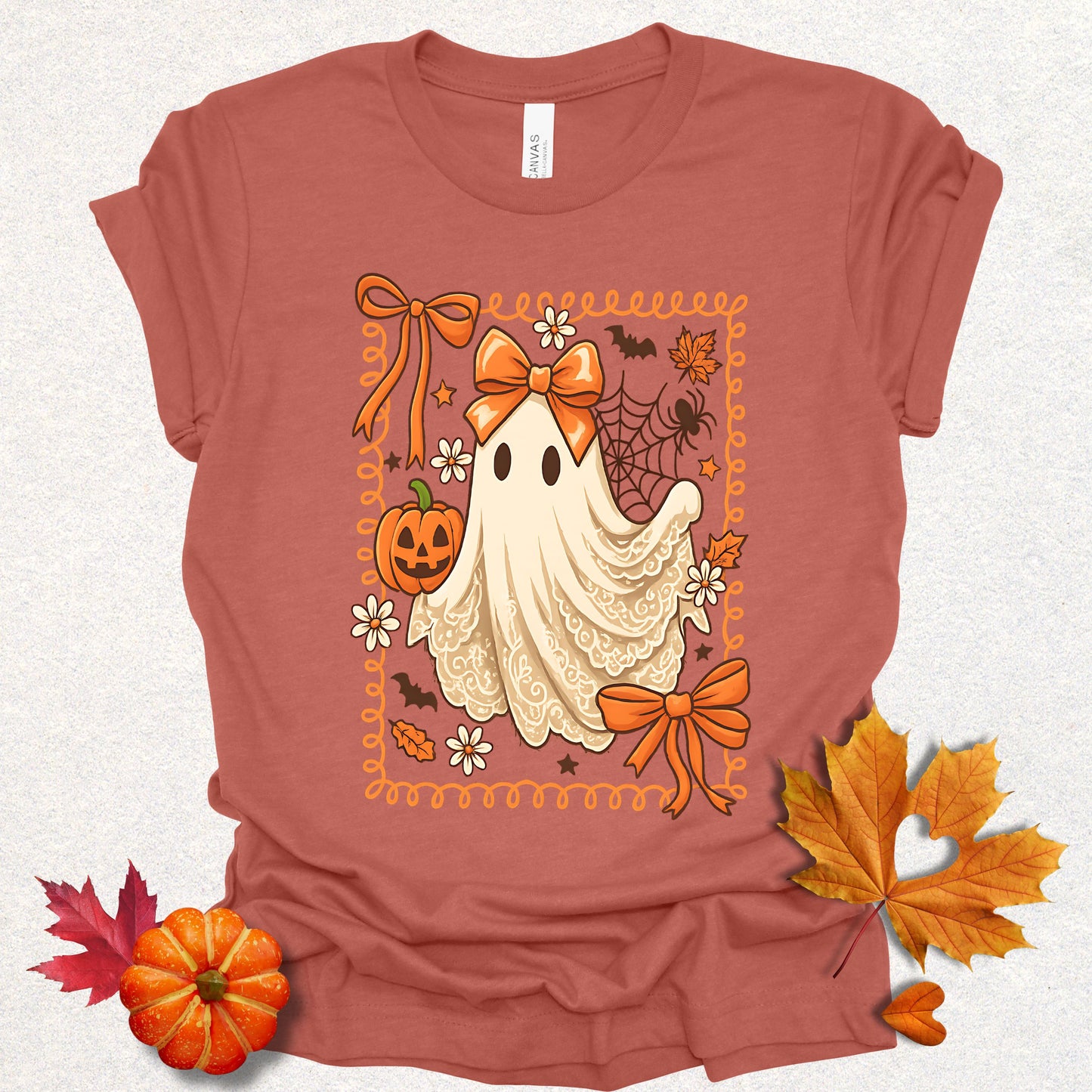 Coquette Lace Halloween Ghost Tee