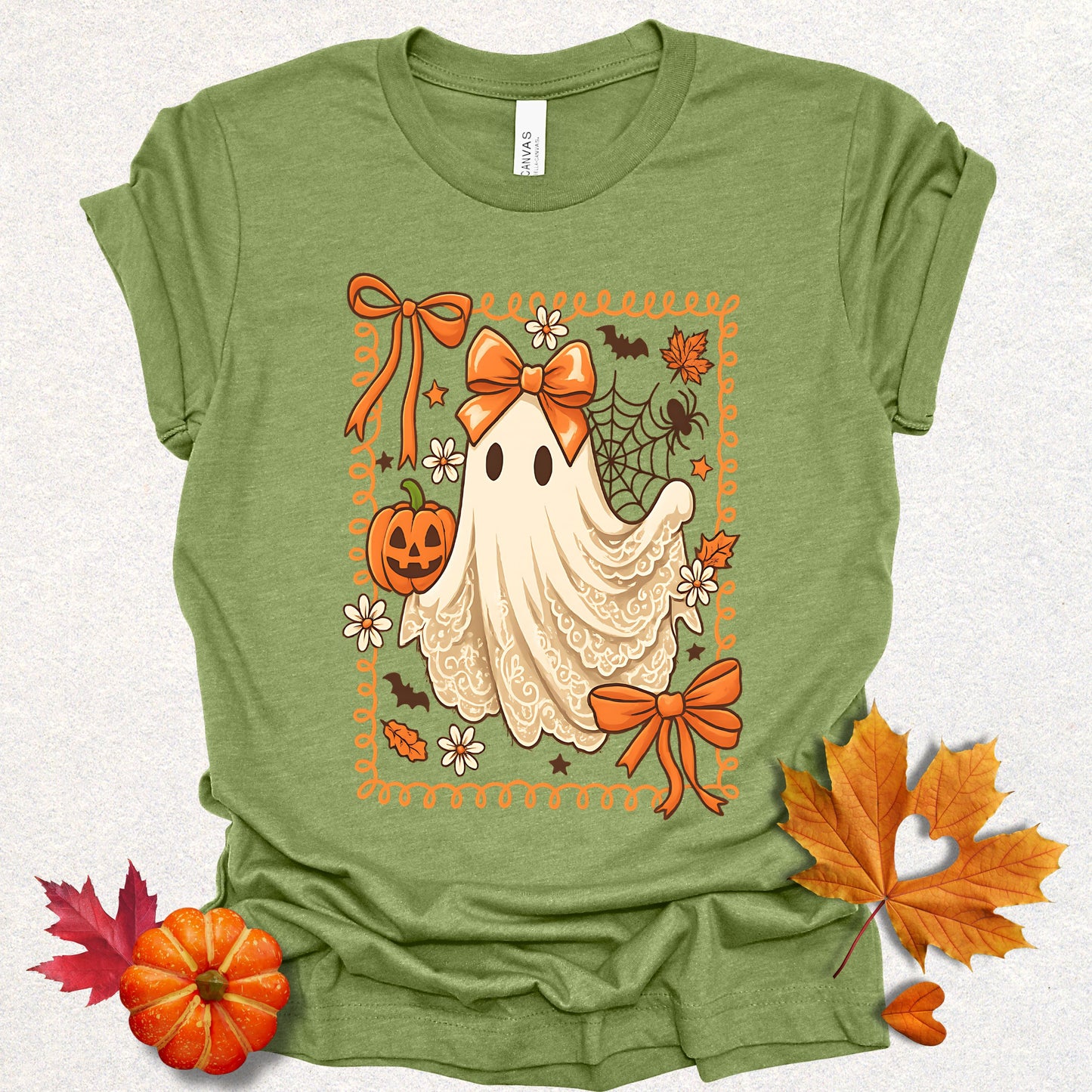 Coquette Lace Halloween Ghost Tee