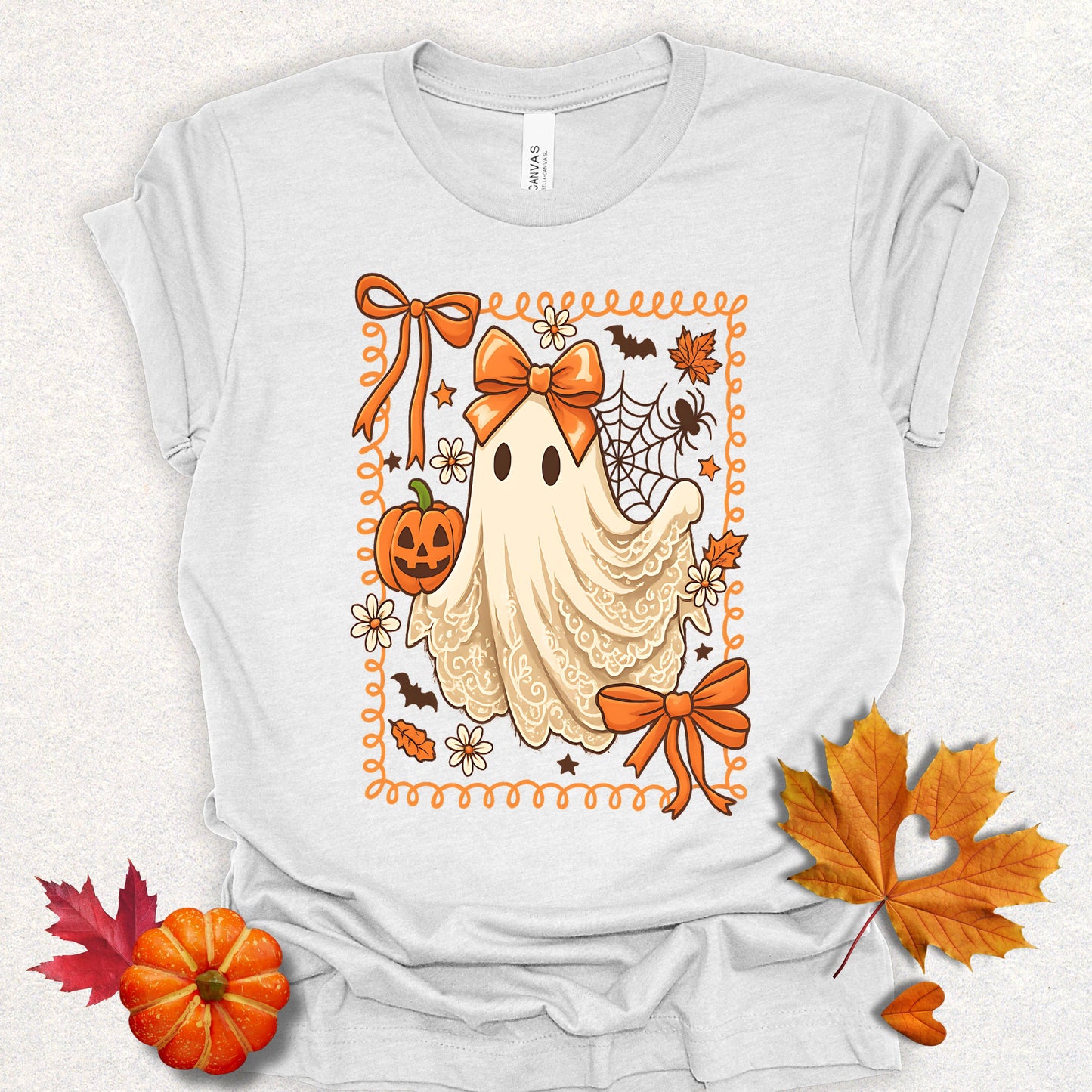 Coquette Lace Halloween Ghost Tee
