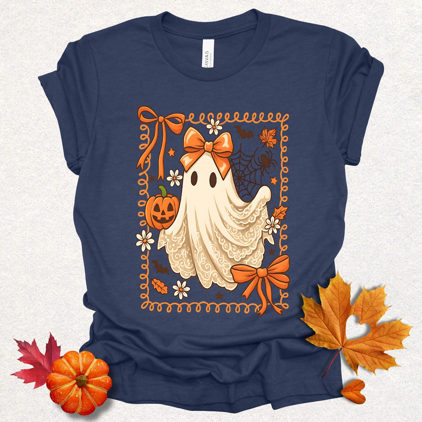 Coquette Lace Halloween Ghost Tee