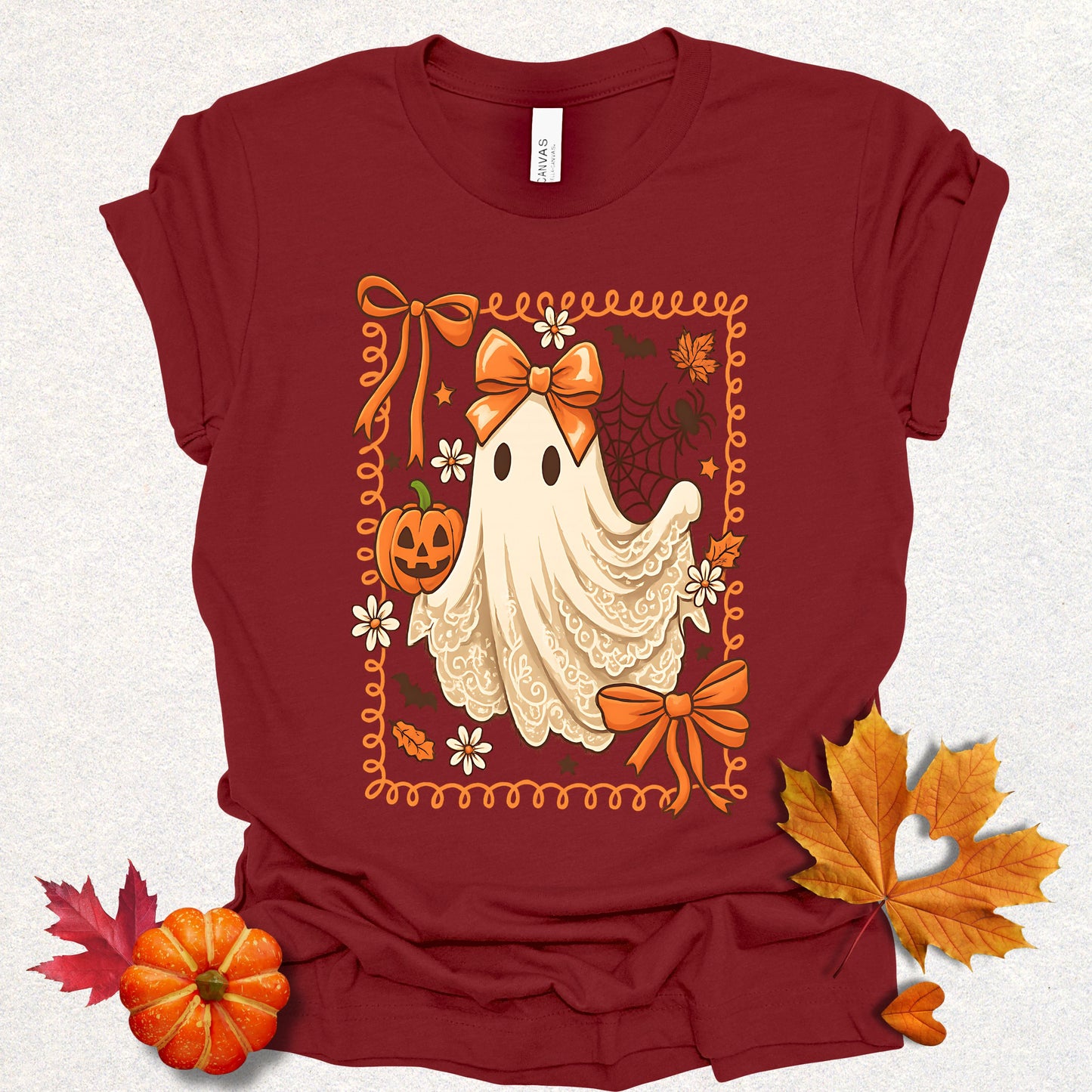 Coquette Lace Halloween Ghost Tee