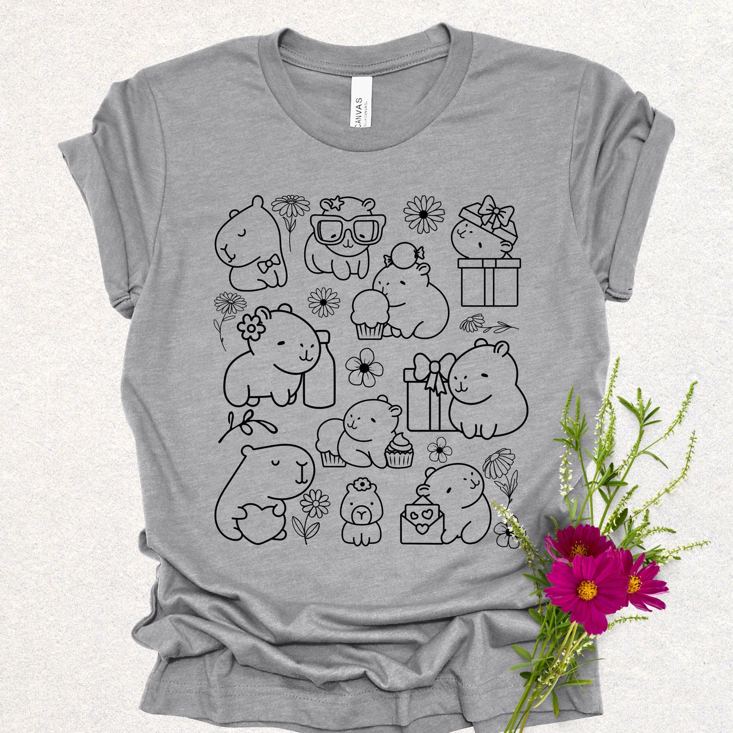 Capybara Doodle Tee