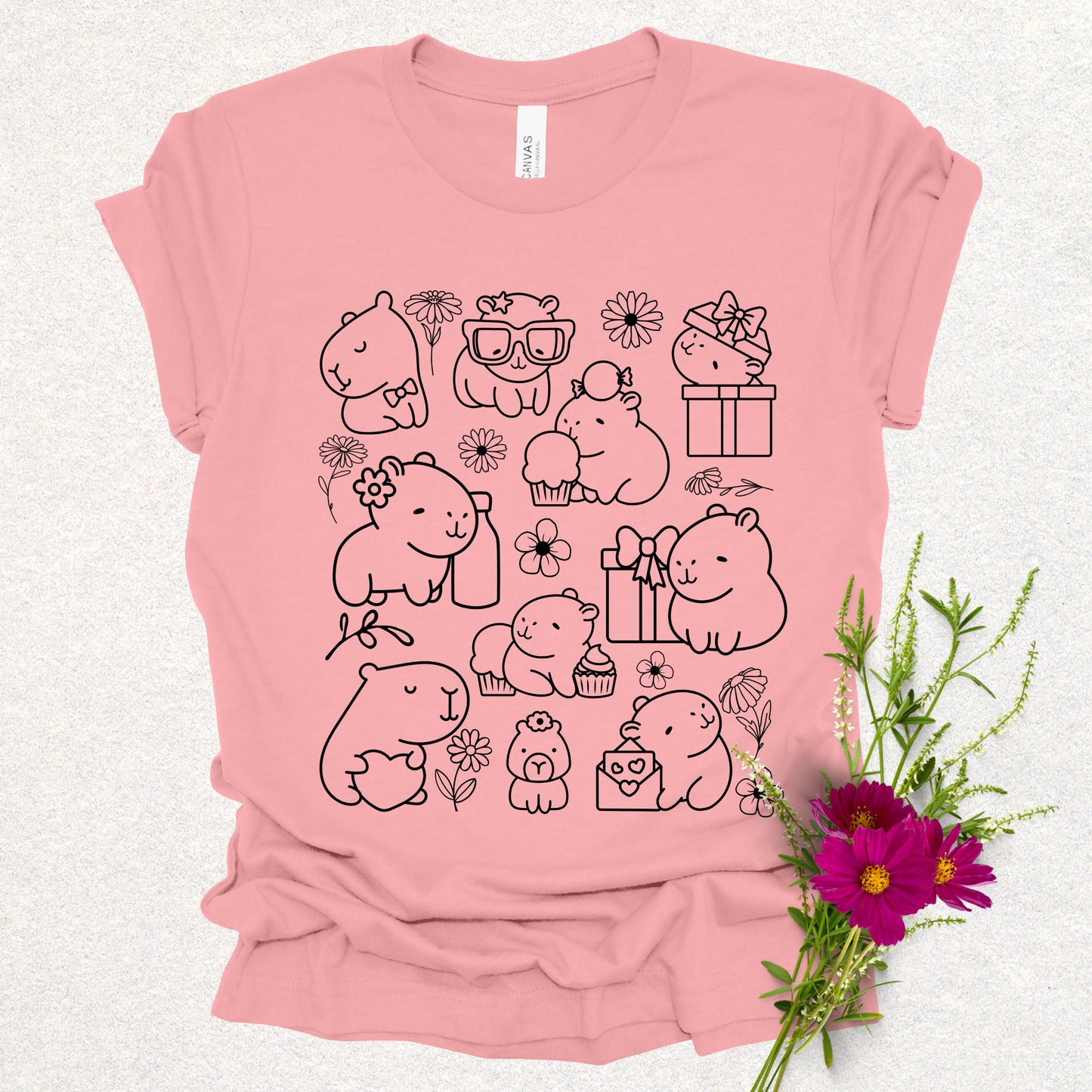 Capybara Doodle Tee