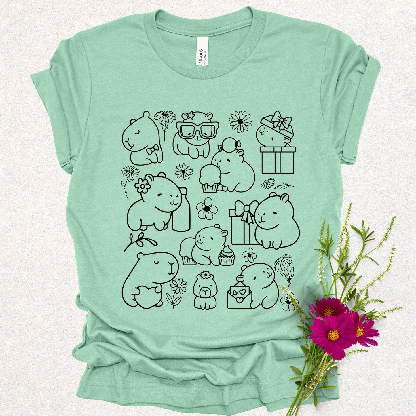 Capybara Doodle Tee