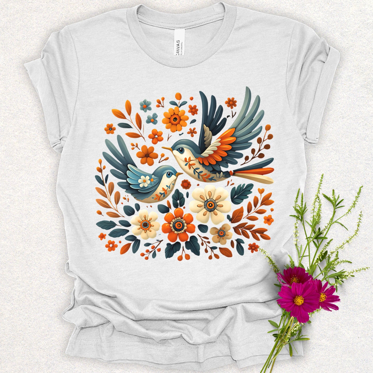 Songbirds in Bloom Cottagecore Tee