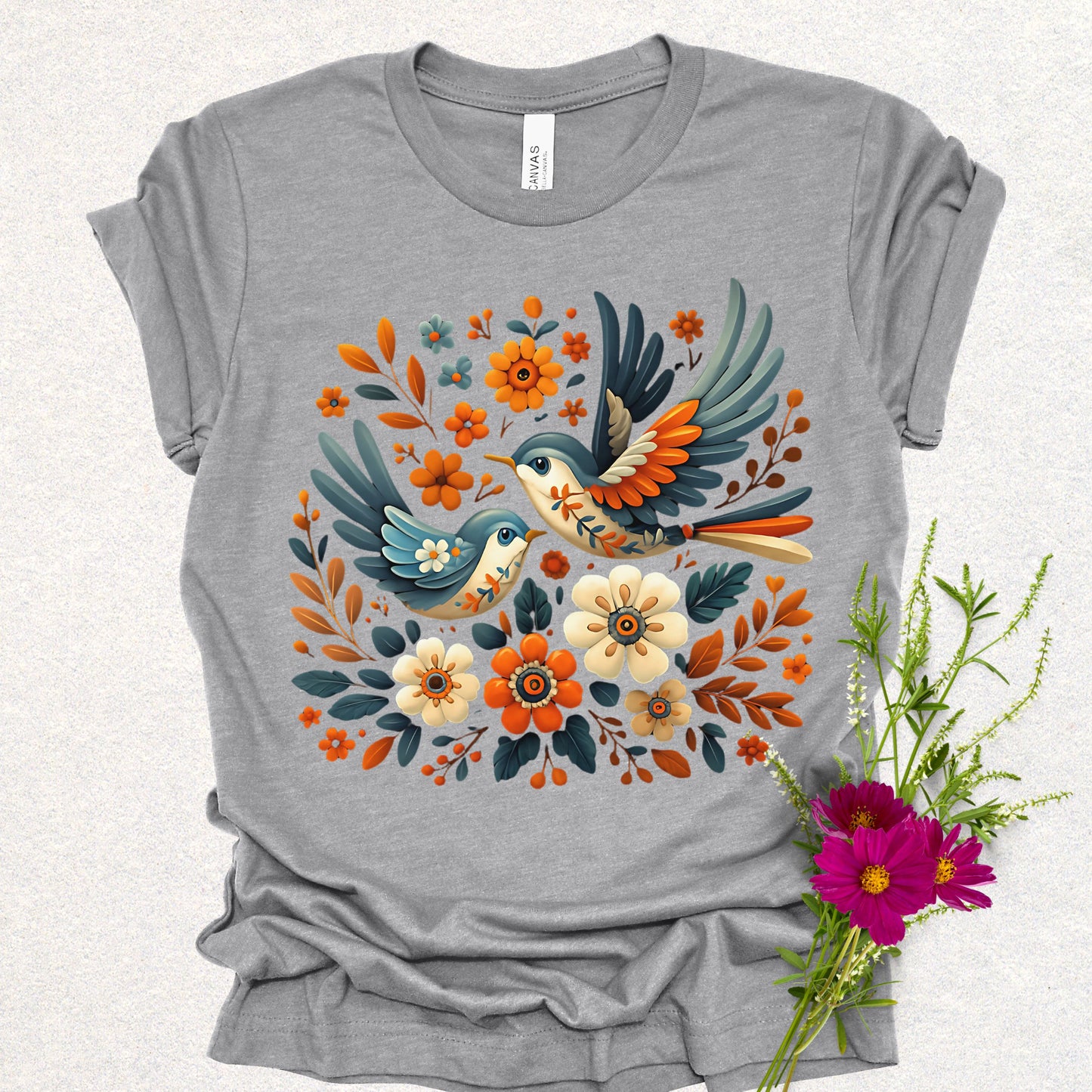 Songbirds in Bloom Cottagecore Tee