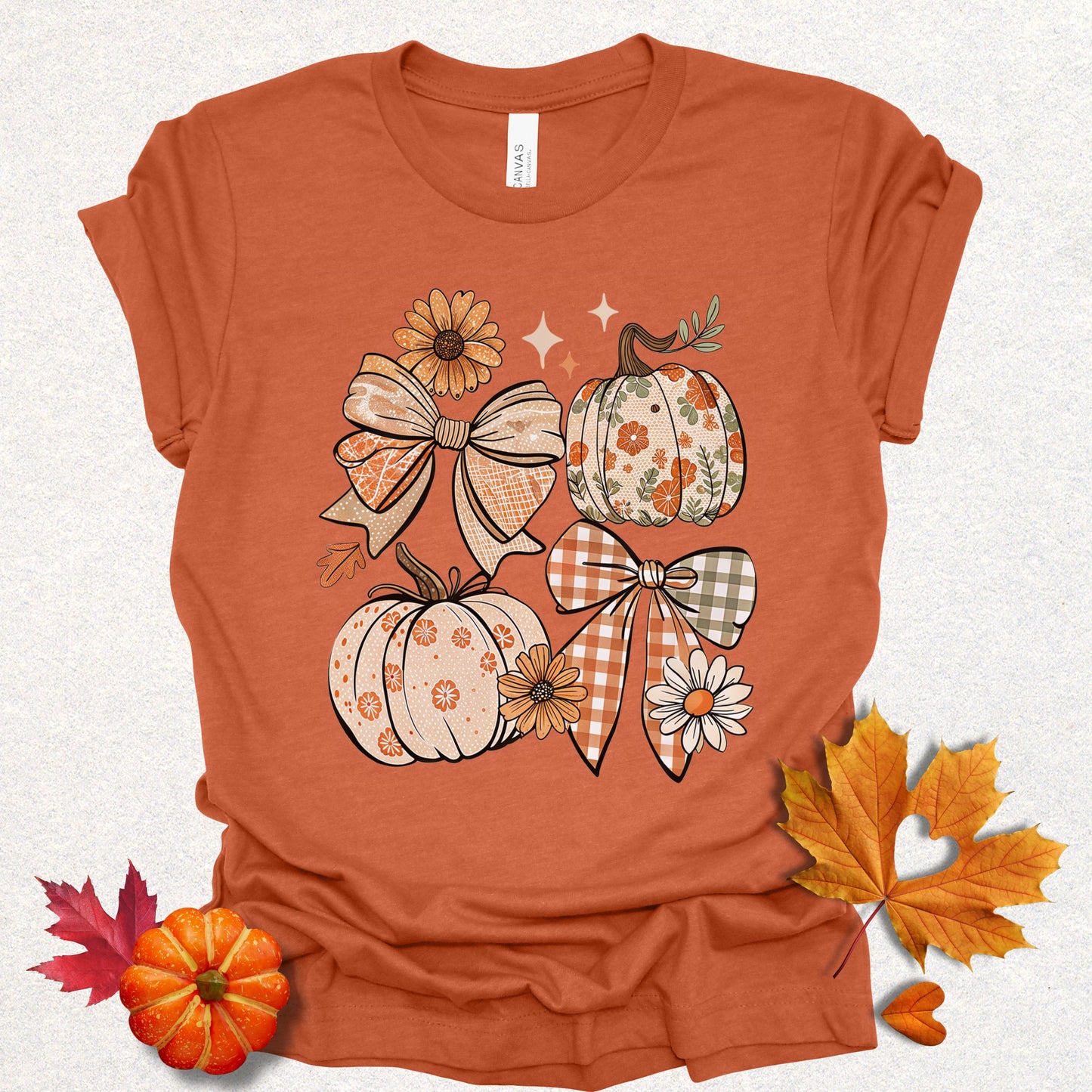 Floral Fall Pumpkin Tee