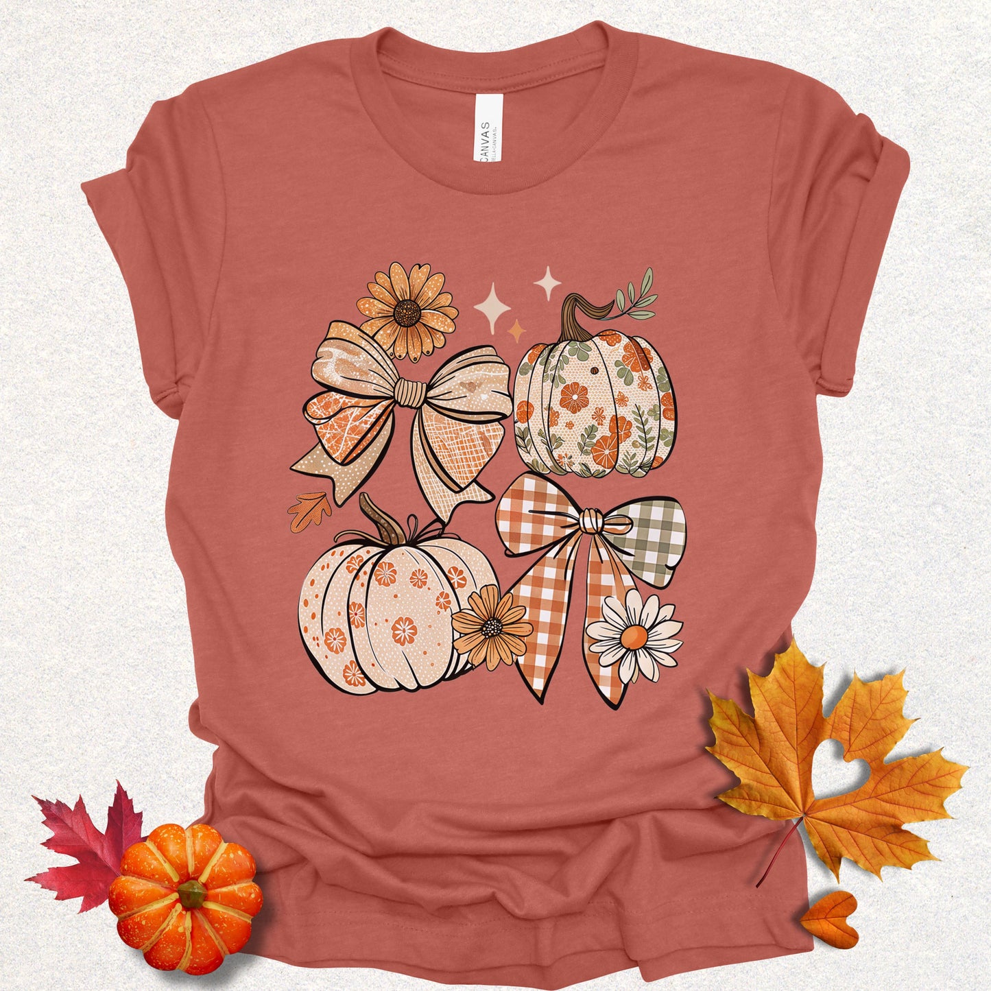 Floral Fall Pumpkin Tee