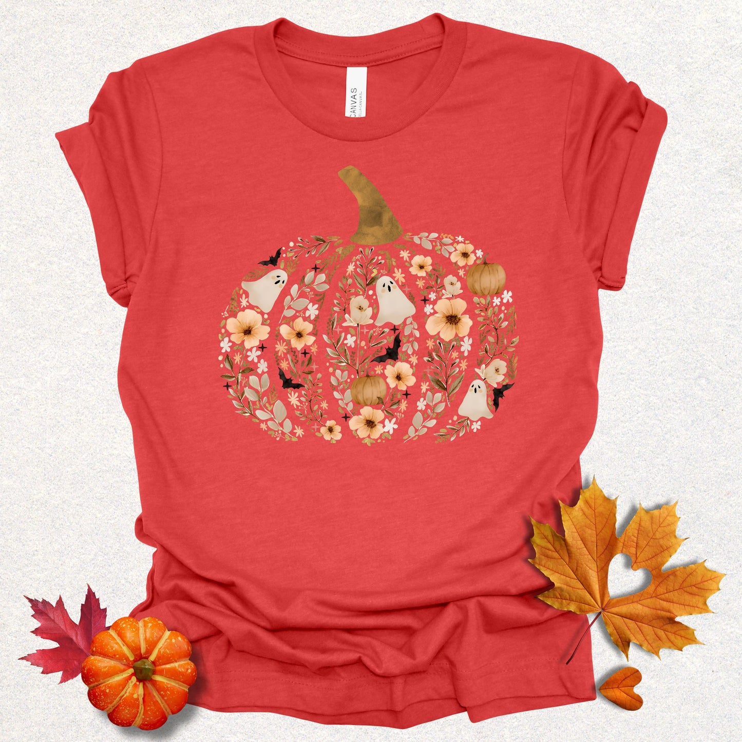 Ghostly Floral Pumpkin Tee