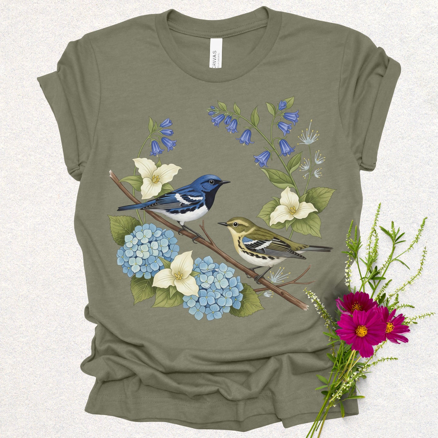 Songbird Series - Black Throated Blue Warbler Tee