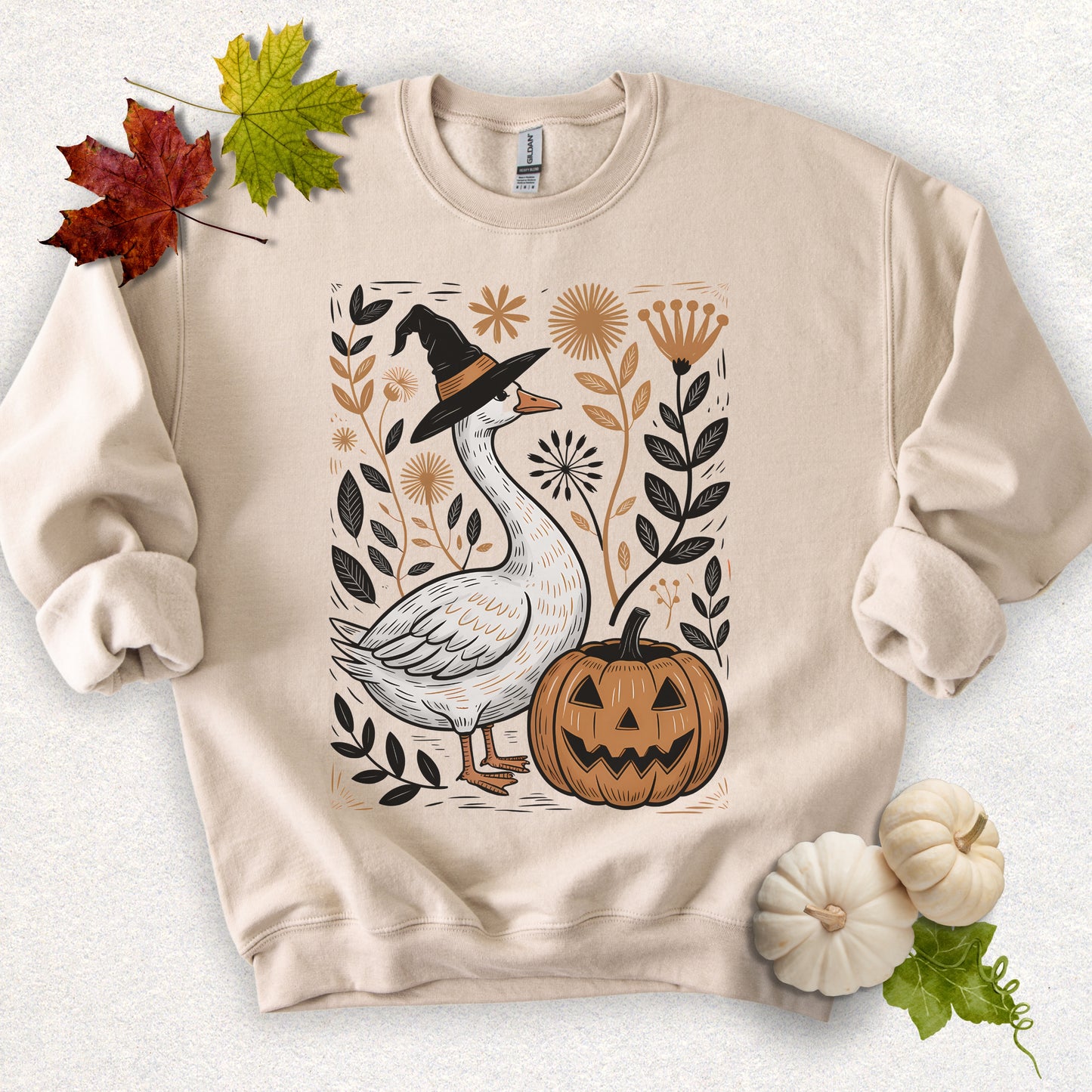 Fall Floral Goose Sweatshirt
