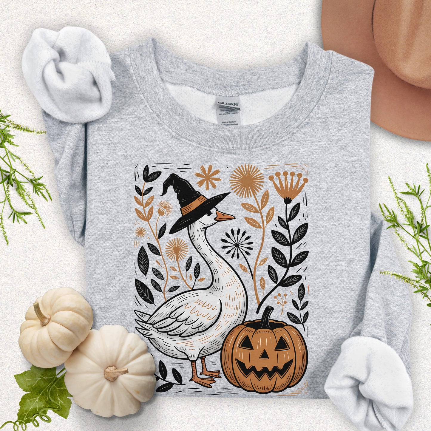 Fall Floral Goose Sweatshirt