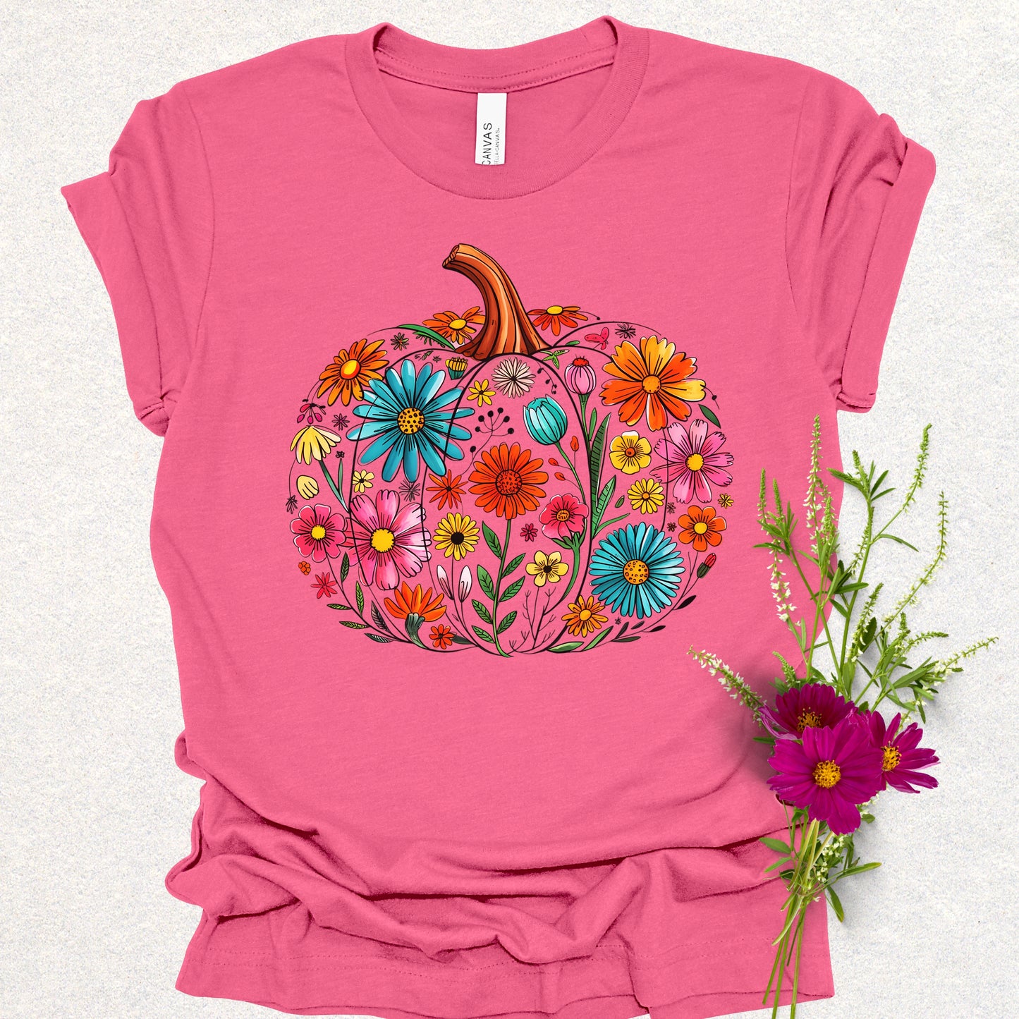 Floral Pumpkin Tee