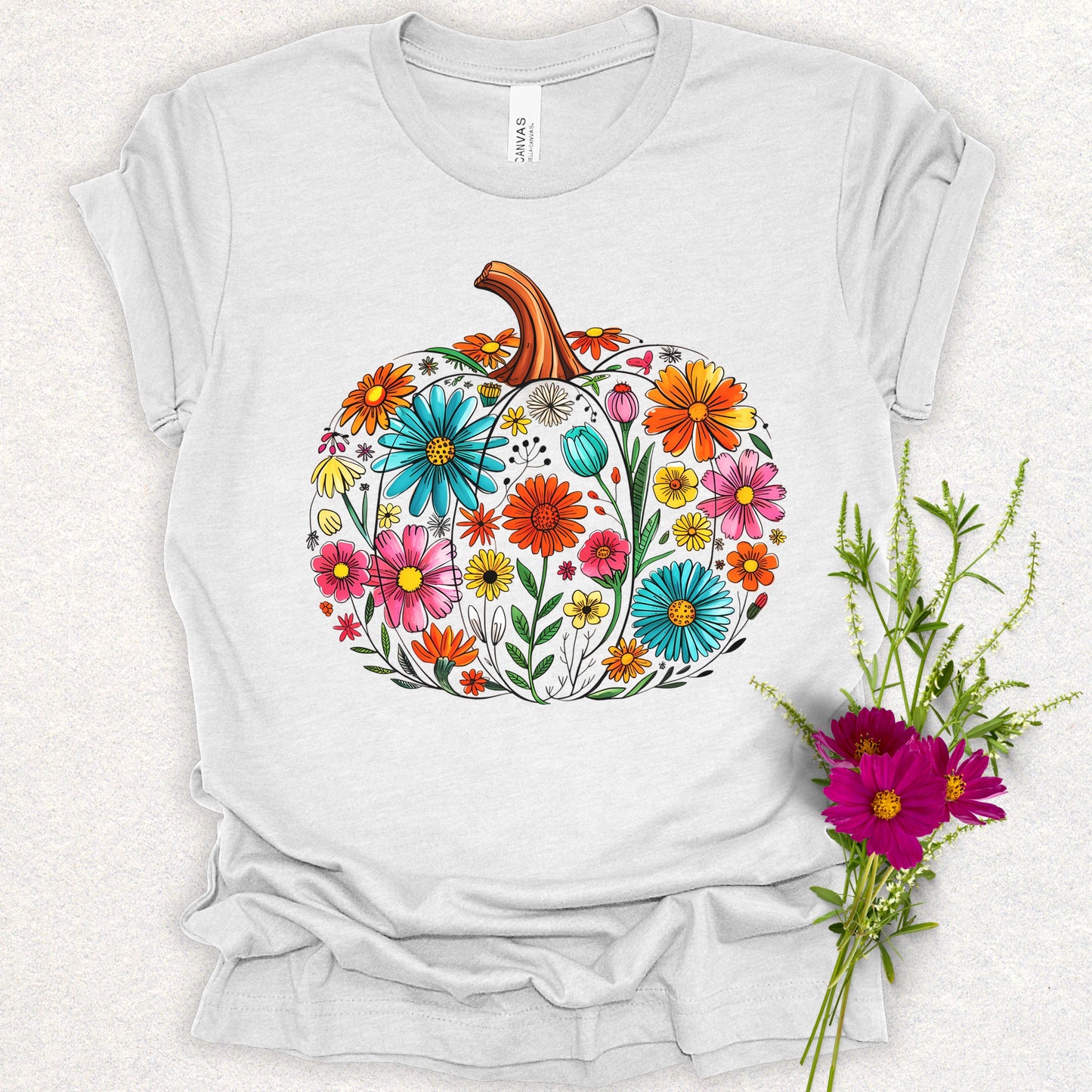 Floral Pumpkin Tee