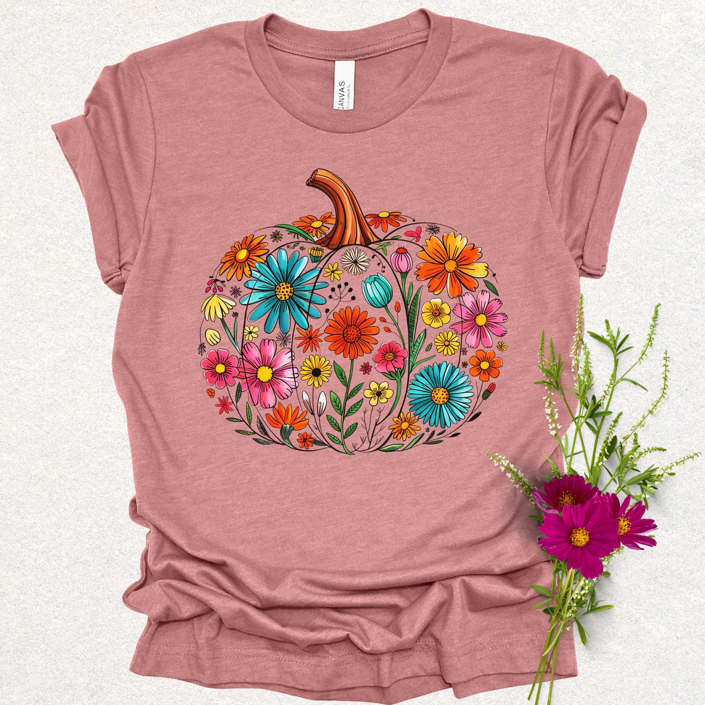 Floral Pumpkin Tee