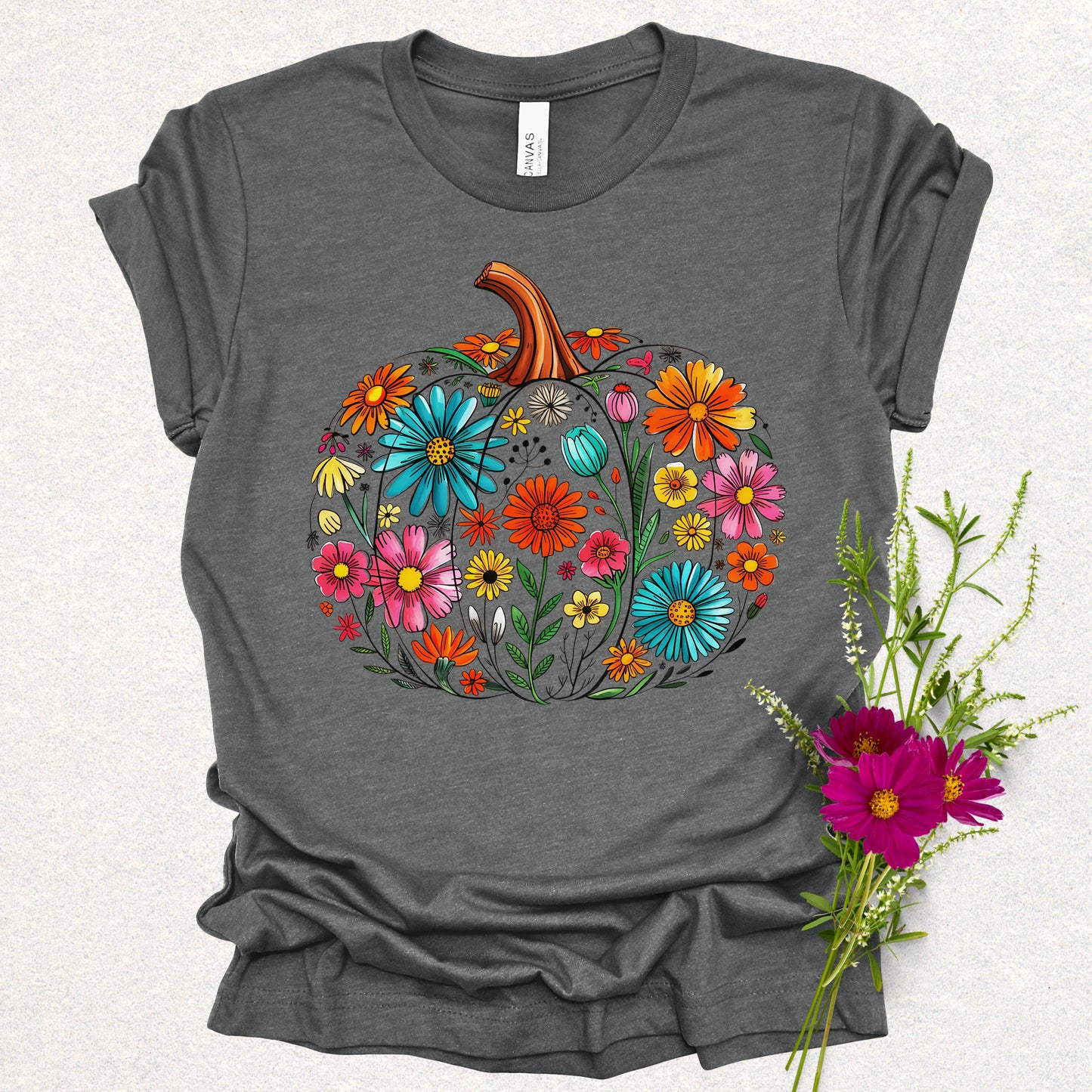 Floral Pumpkin Tee