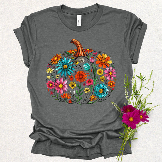 Floral Pumpkin Tee