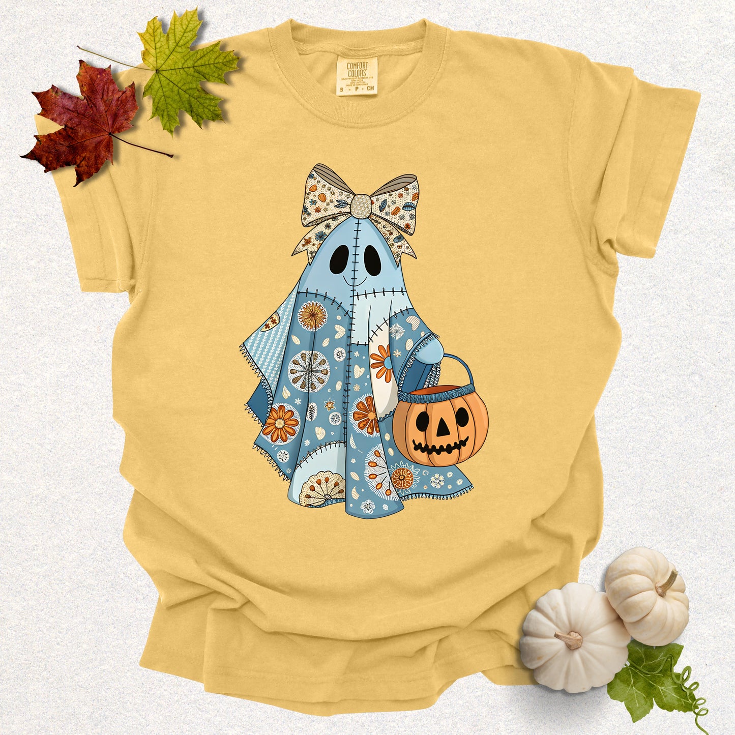 Patchwork Pumpkin Ghost Tee
