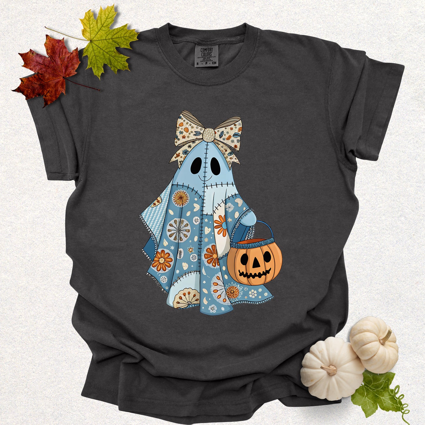 Patchwork Pumpkin Ghost Tee