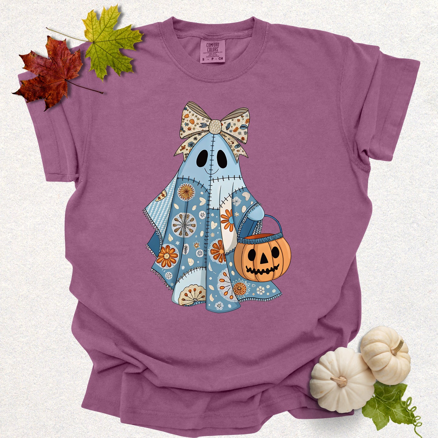 Patchwork Pumpkin Ghost Tee
