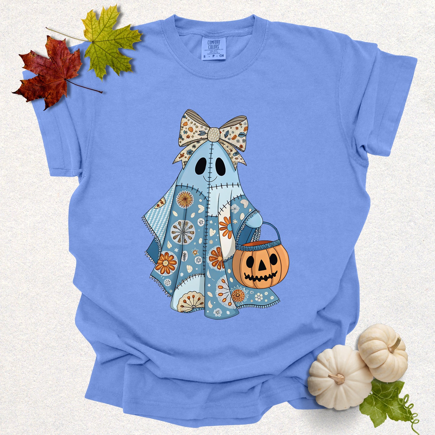 Patchwork Pumpkin Ghost Tee