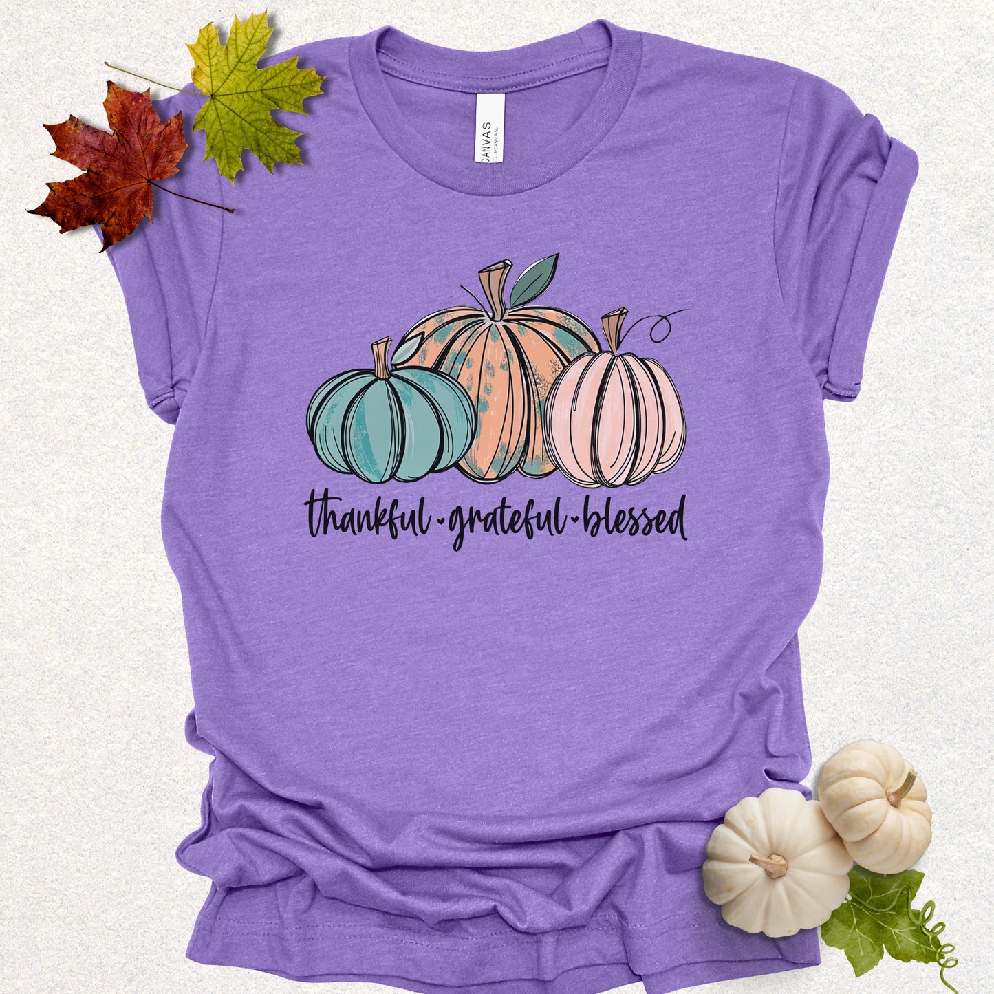 Thankful Grateful Blessed Pumpkin Tee
