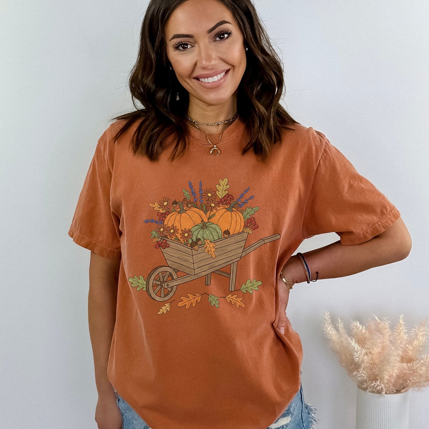 Pumpkin Wheelbarrow Tee