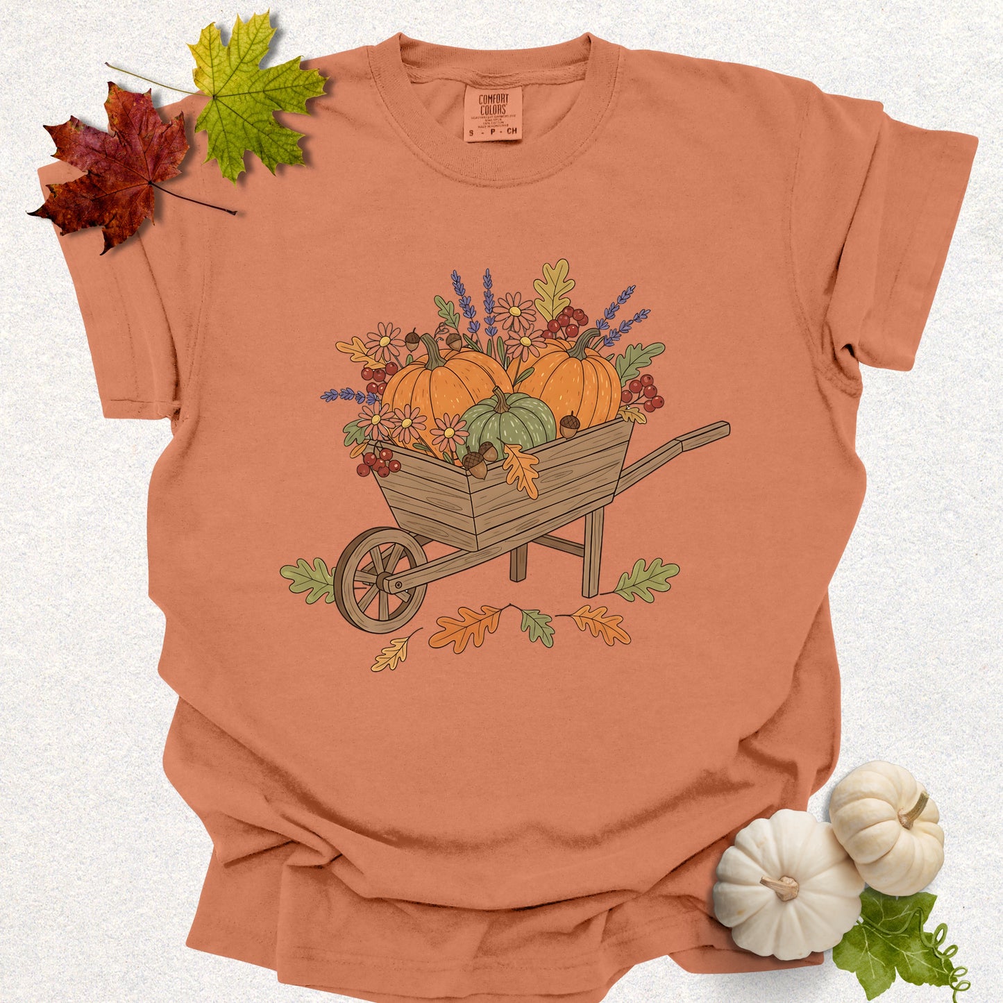 Pumpkin Wheelbarrow Tee