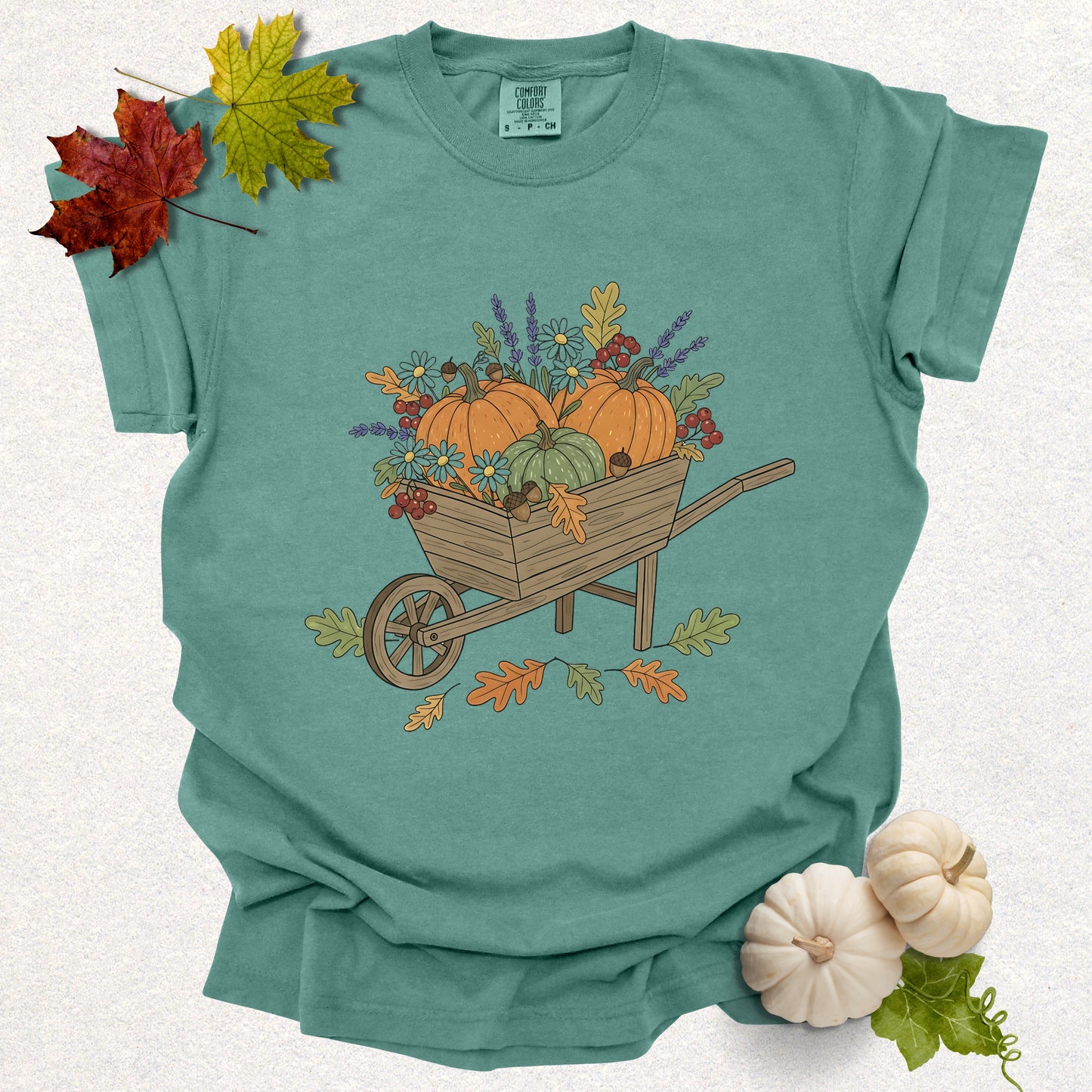 Pumpkin Wheelbarrow Tee