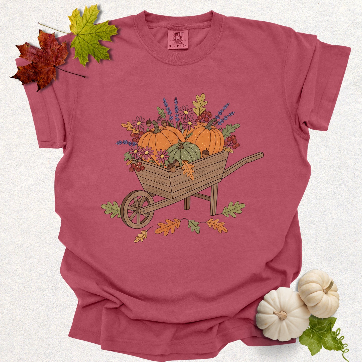 Pumpkin Wheelbarrow Tee