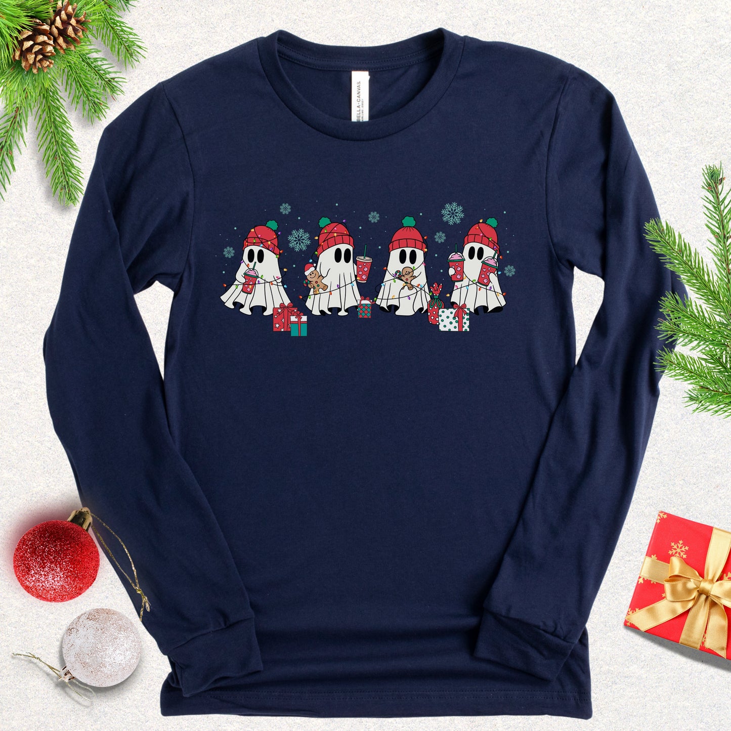Christmas Ghosts Long Sleeve Shirt