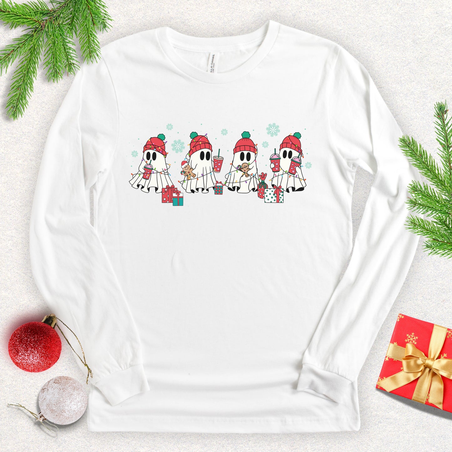 Christmas Ghosts Long Sleeve Shirt