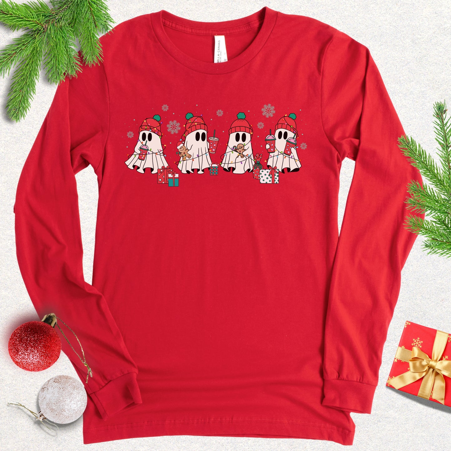 Christmas Ghosts Long Sleeve Shirt