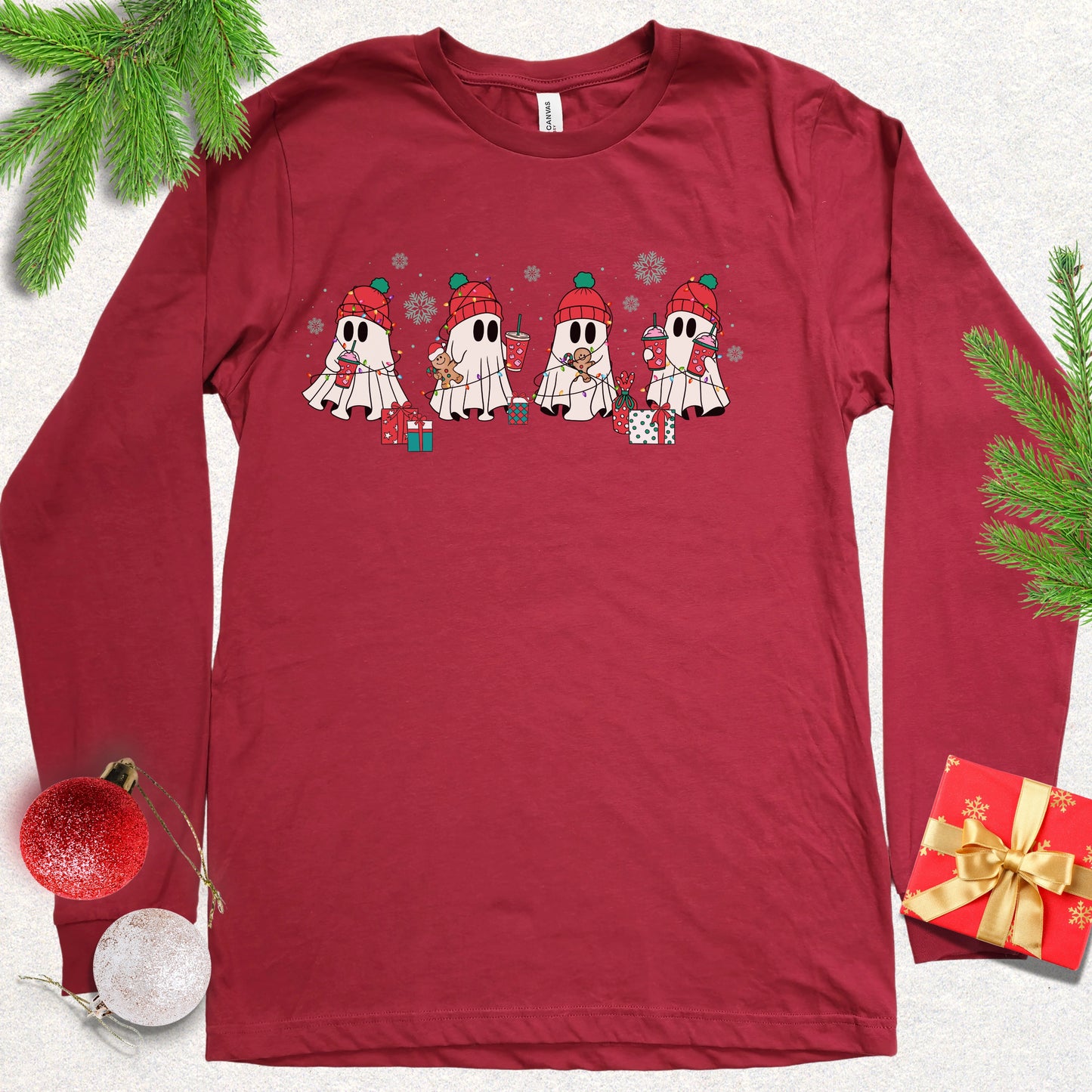 Christmas Ghosts Long Sleeve Shirt