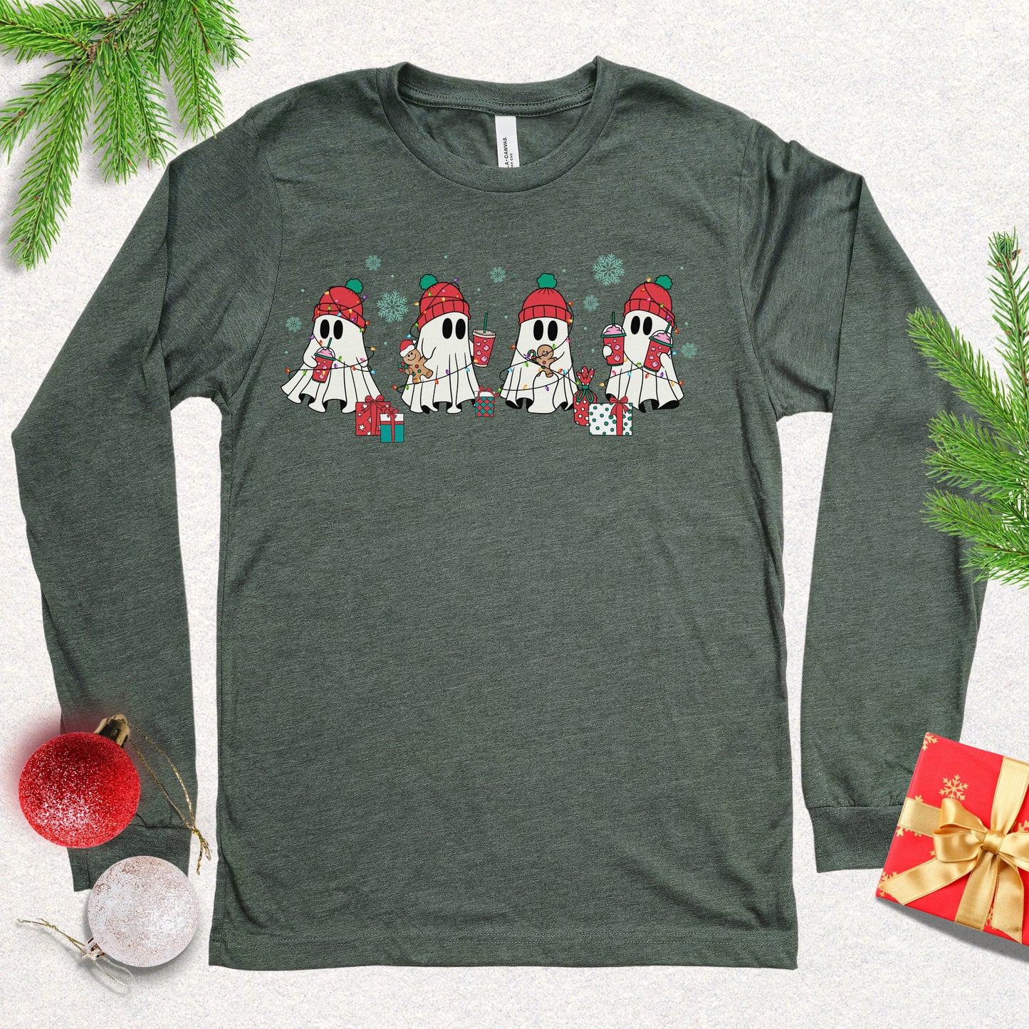 Christmas Ghosts Long Sleeve Shirt